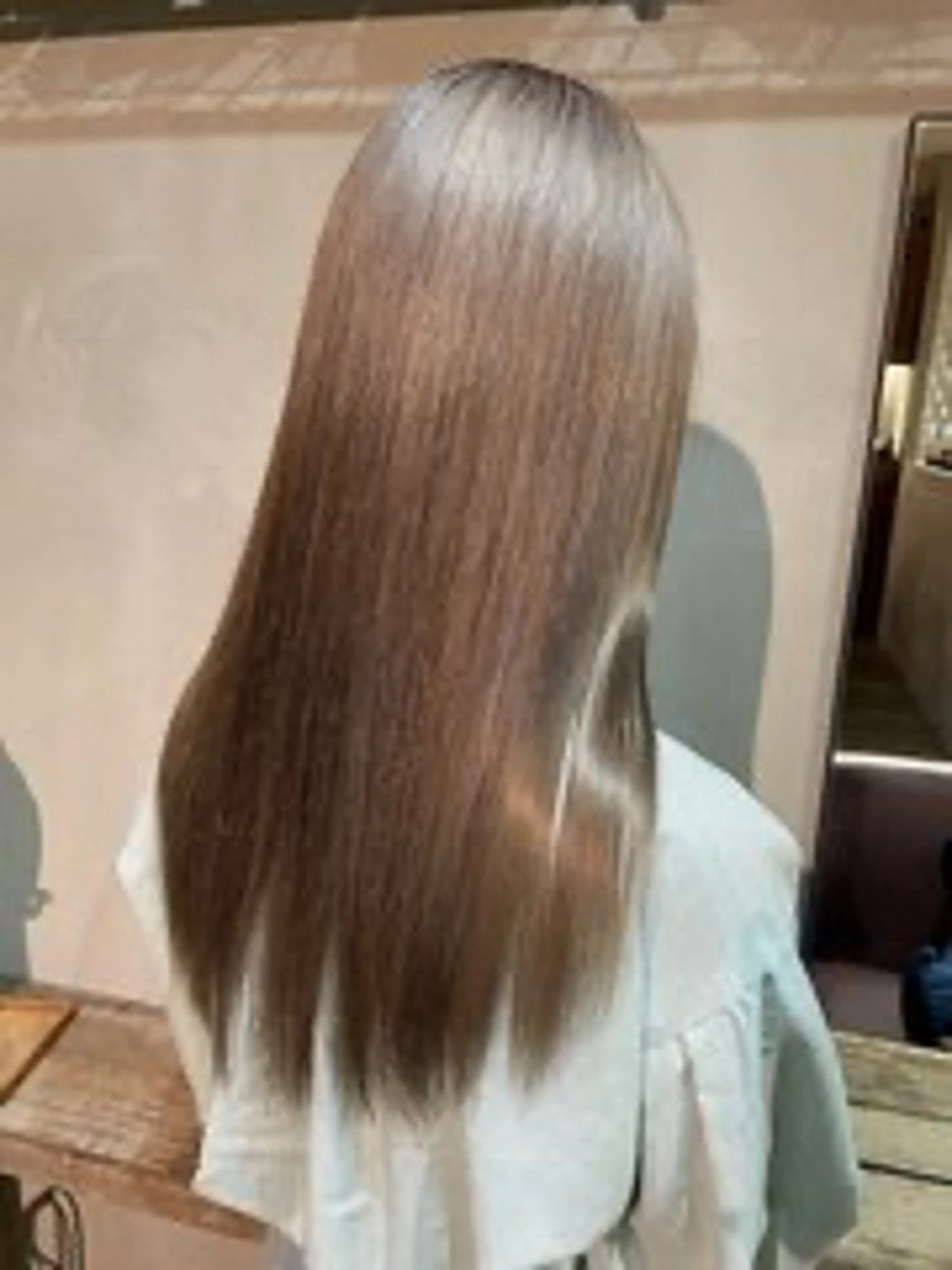 ロング ボブ ハイライト 髪質改善 韓国風ヘア レイヤーカット 立川✨ブリーチ/ ケアブリーチ特化✨のヘアスタイル