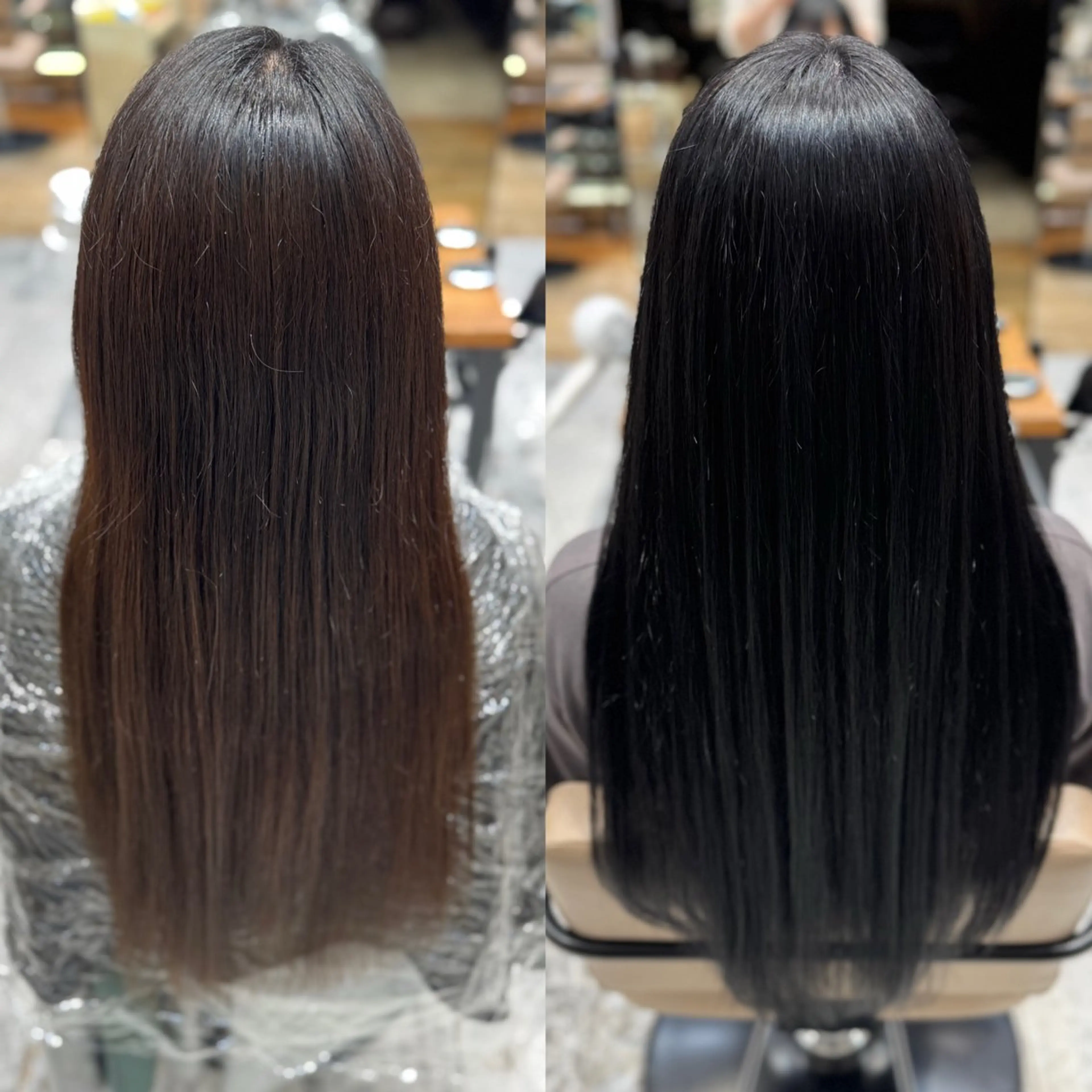 ロング カラー アッシュ ベージュカラー 黒髪 ブリーチ ブルーカラー ヘアカラー 新宿透明感カラー 髪質改善/吉川怜奈のヘアスタイル
