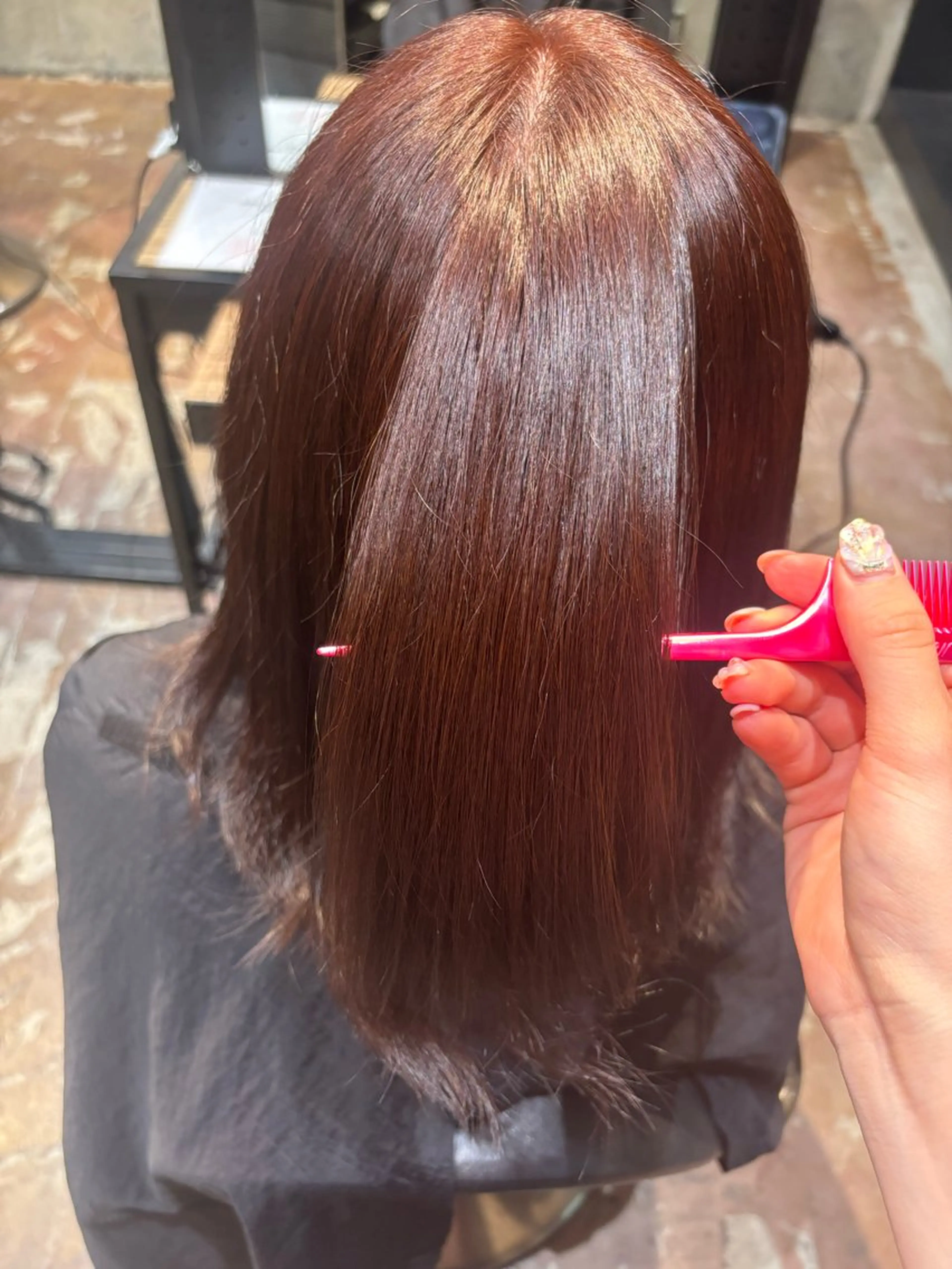 ミディアム カラー ピンクカラー ショート/ パーマ/まな⭐️のヘアスタイル