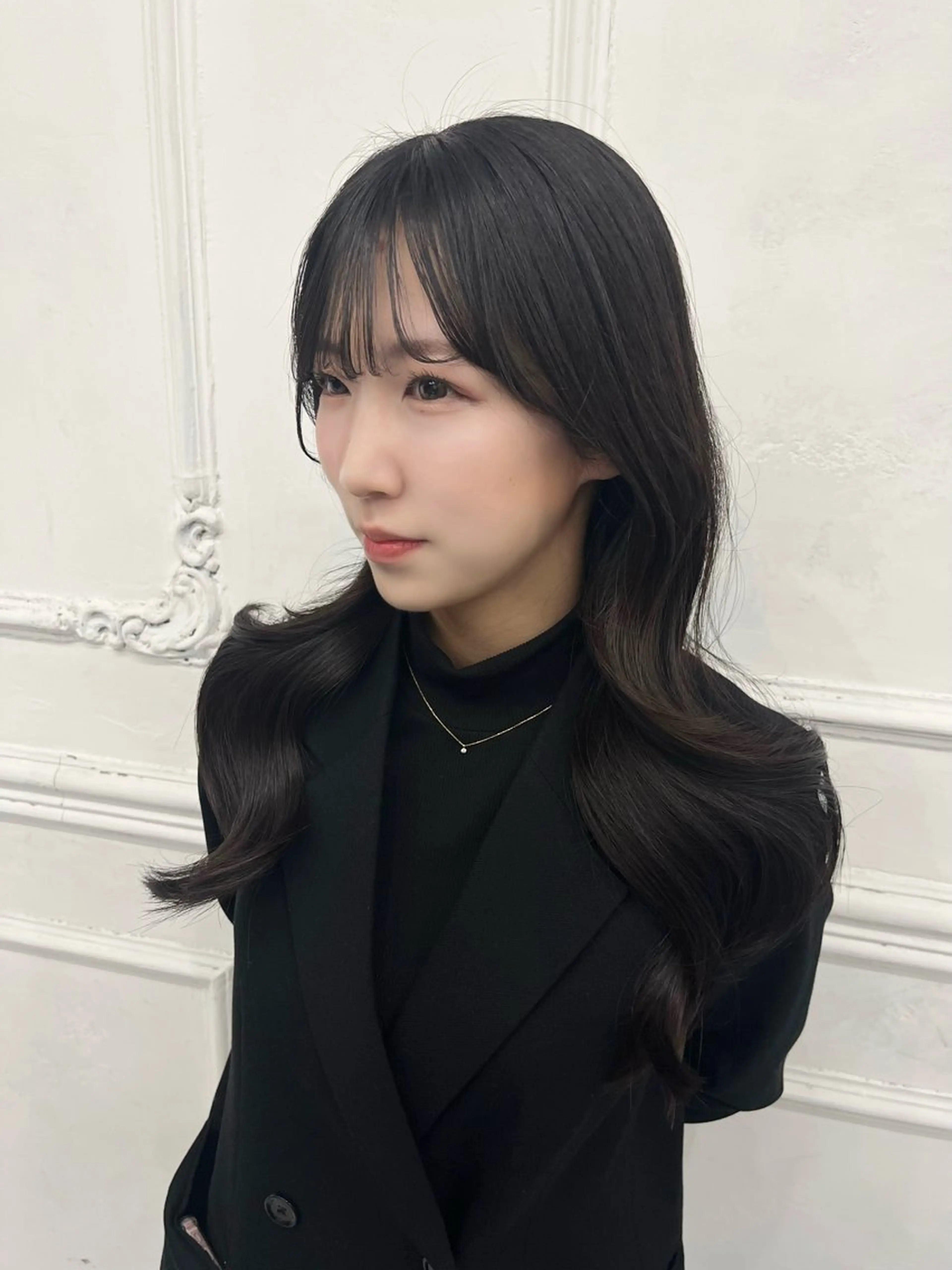 カラー ハイトーン/韓国ヘ ア/古吉かやのヘアスタイル