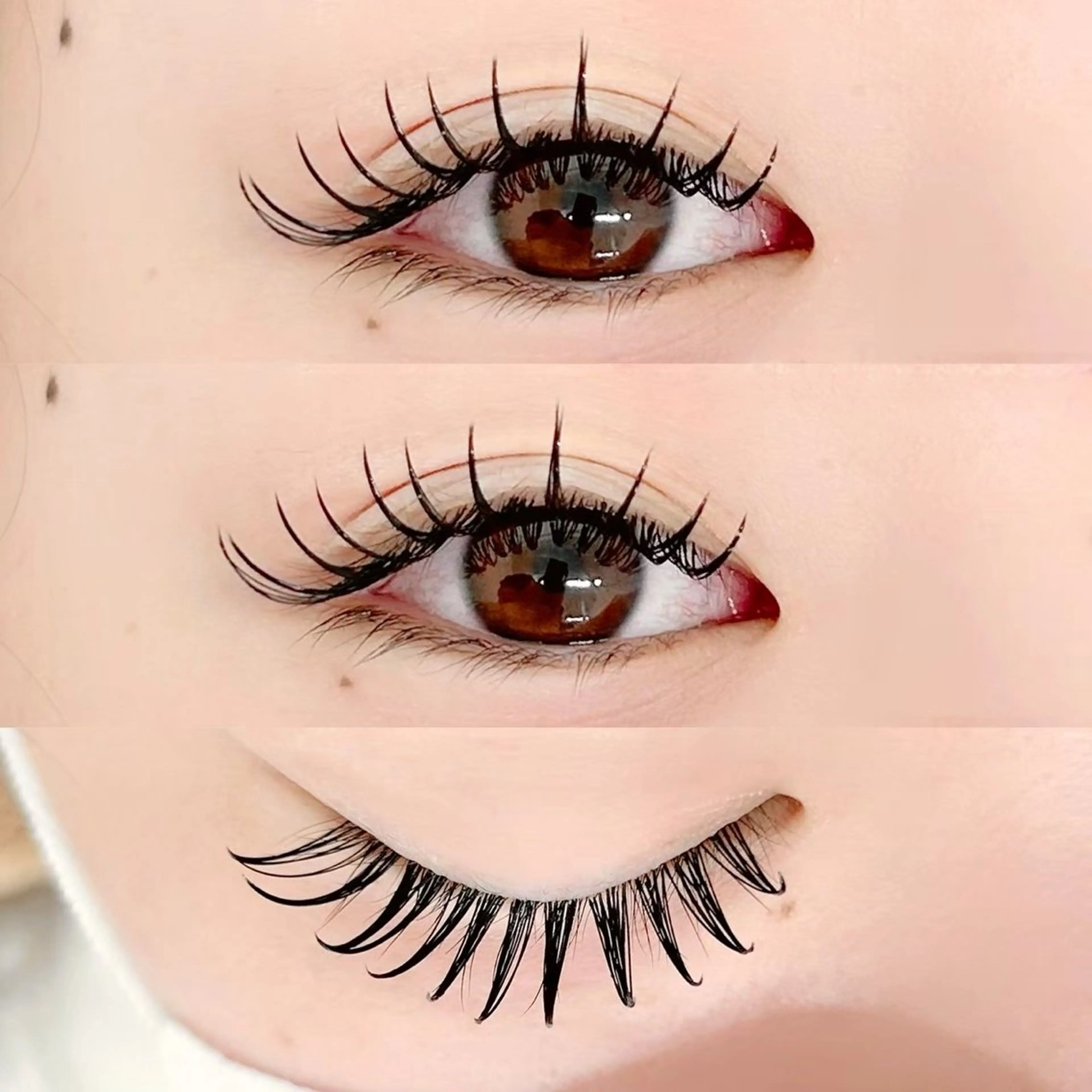 【ぱっちりアイライン効果】フラットラッシュ140本＋モチUP美容コーティングの写真