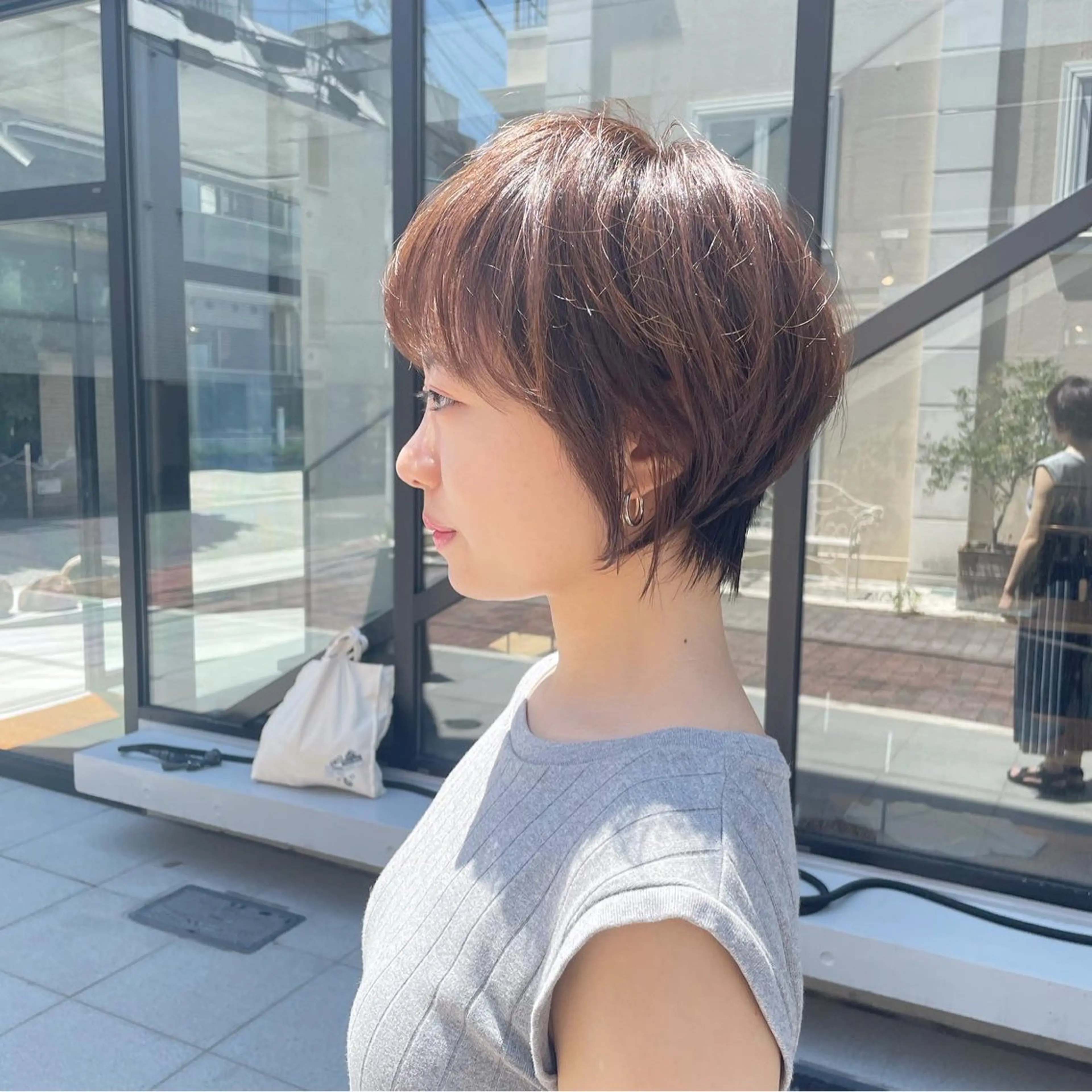 ショート カラー ショートボブ ボブ ショートヘア 表参道【髪質改善】 宮嶋勇太のヘアスタイル