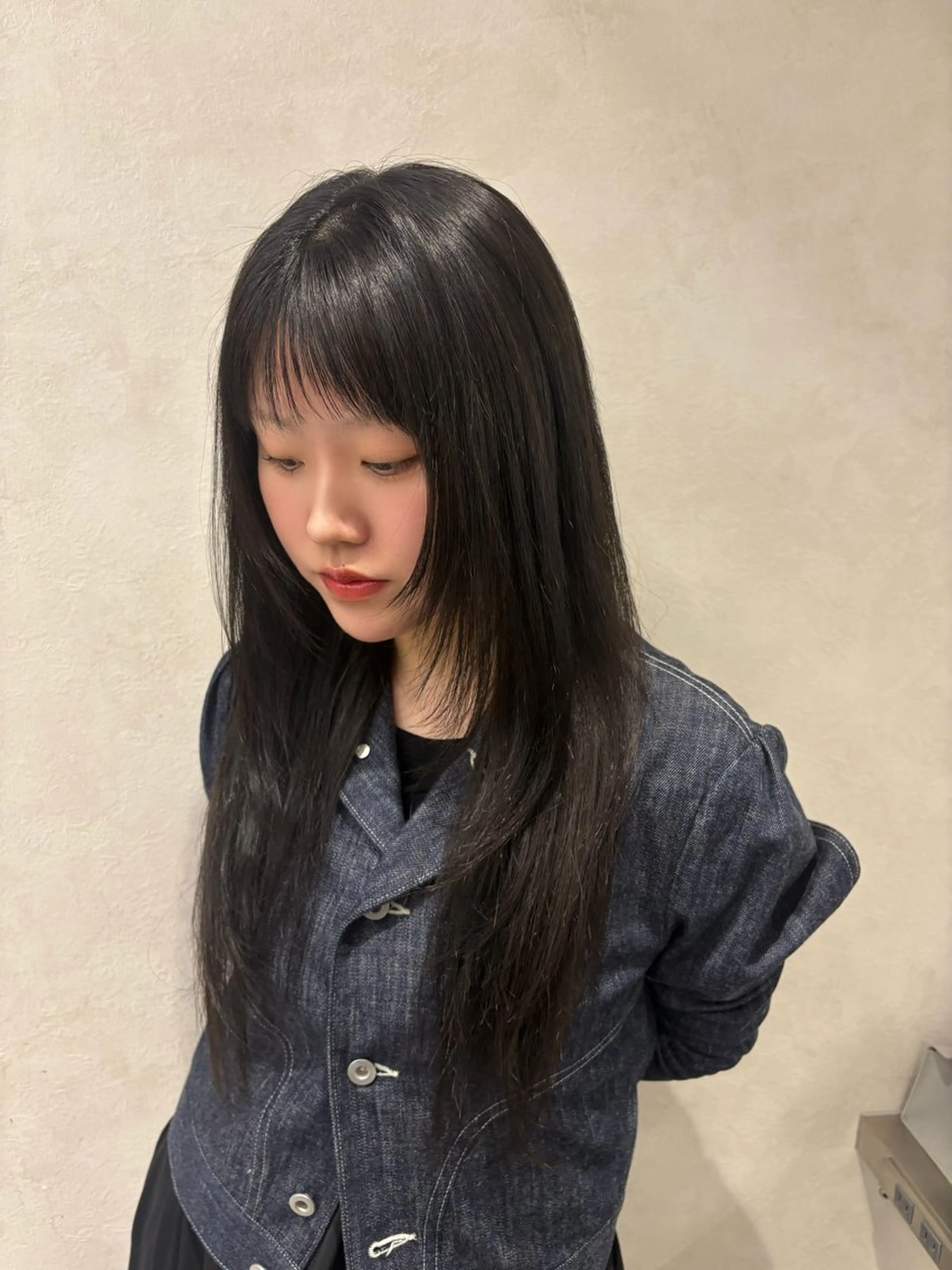 ロング ハッシュカット ハイレイヤー 韓国風ヘア レイヤーカット Yuta✂︎ 韓国レイヤー🪽のヘアスタイル