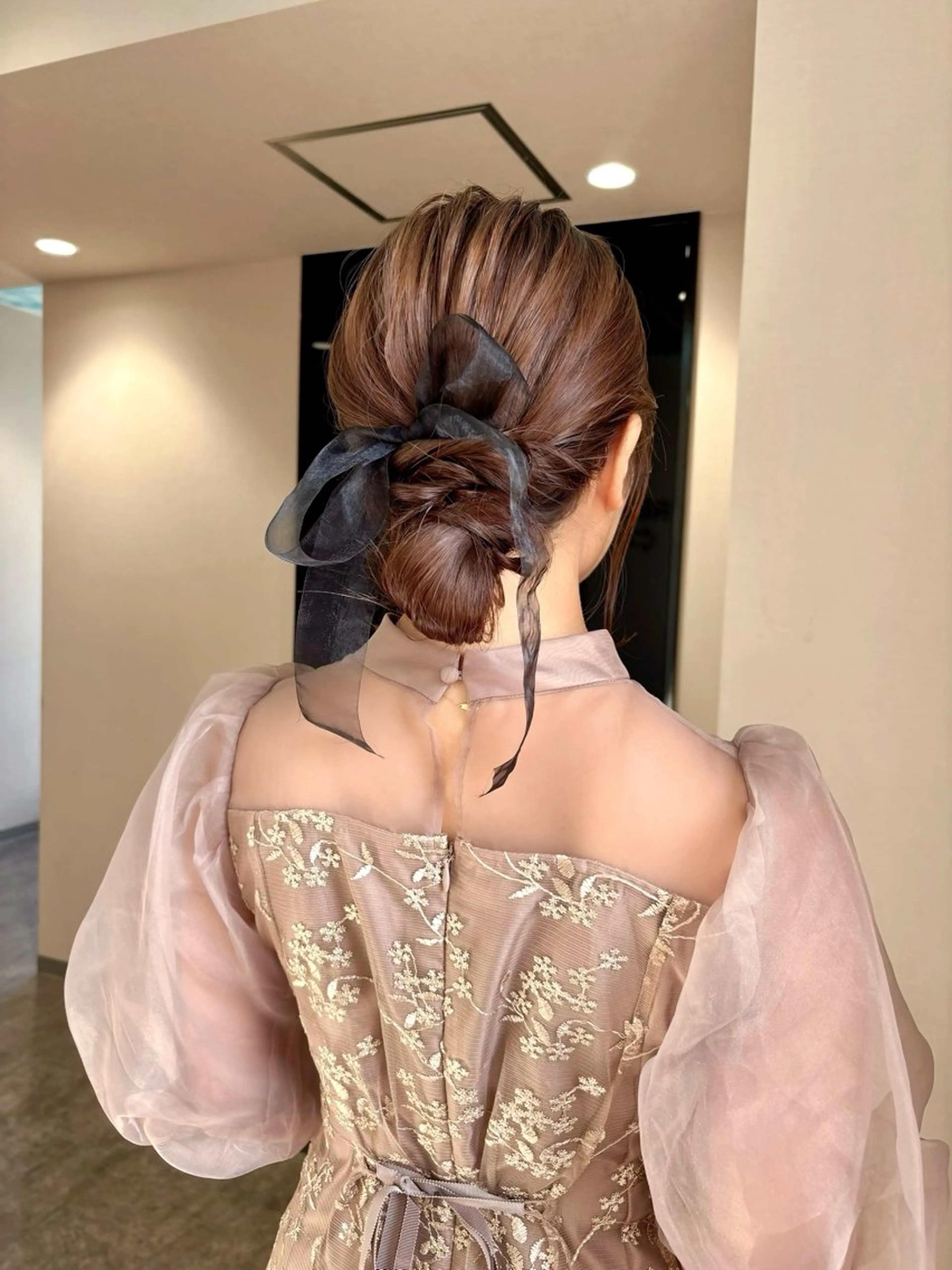 ヘアアレンジ 結婚式・ブライダル ヘアセット 松井那津子 /ハイライトブリーチのヘアスタイル