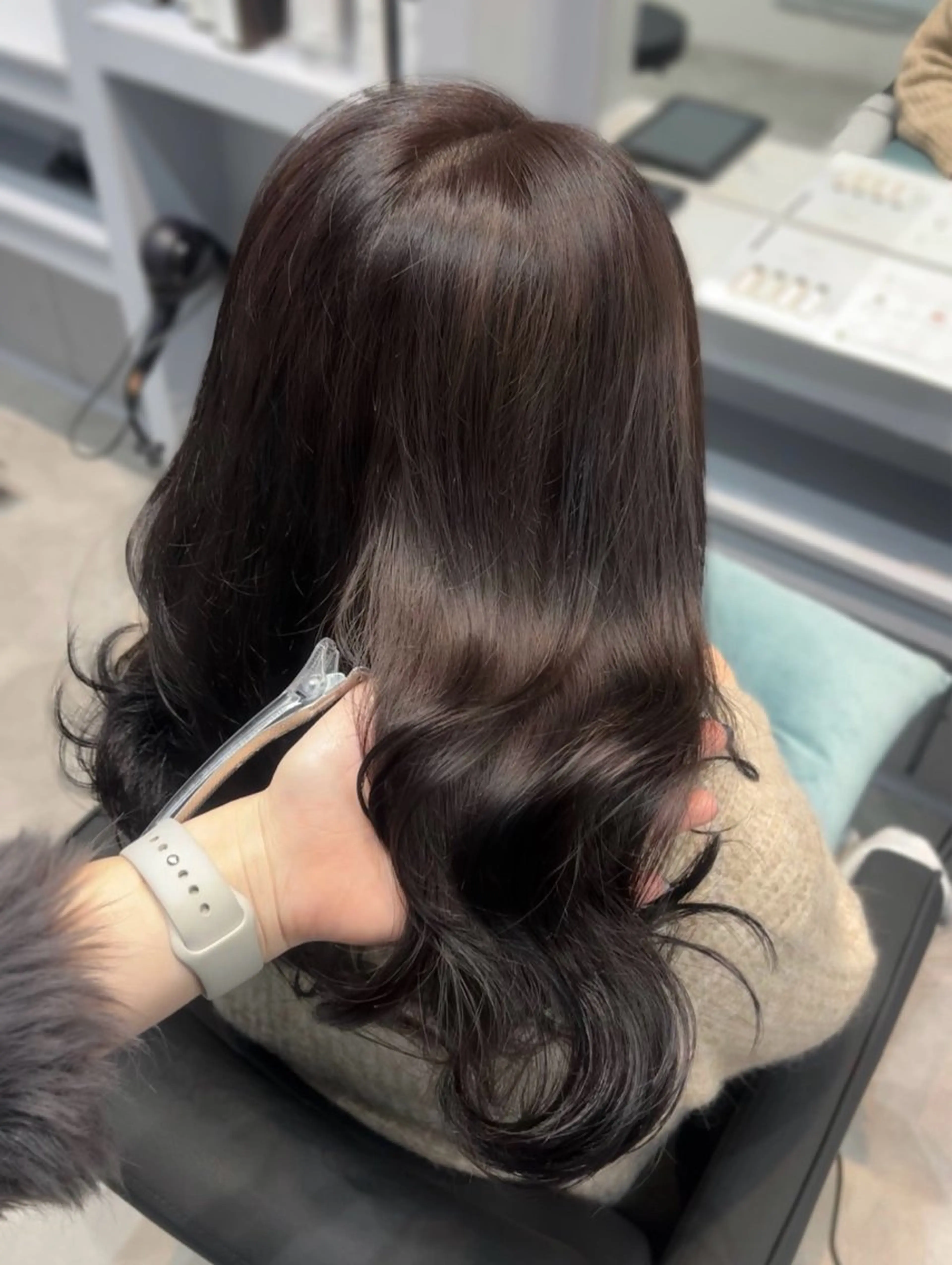 ミディアム ヘアカラー トリートメント Nerine 北千住所属・堤　葵生/韓国ヘア/ 透明感カラーのヘアスタイル