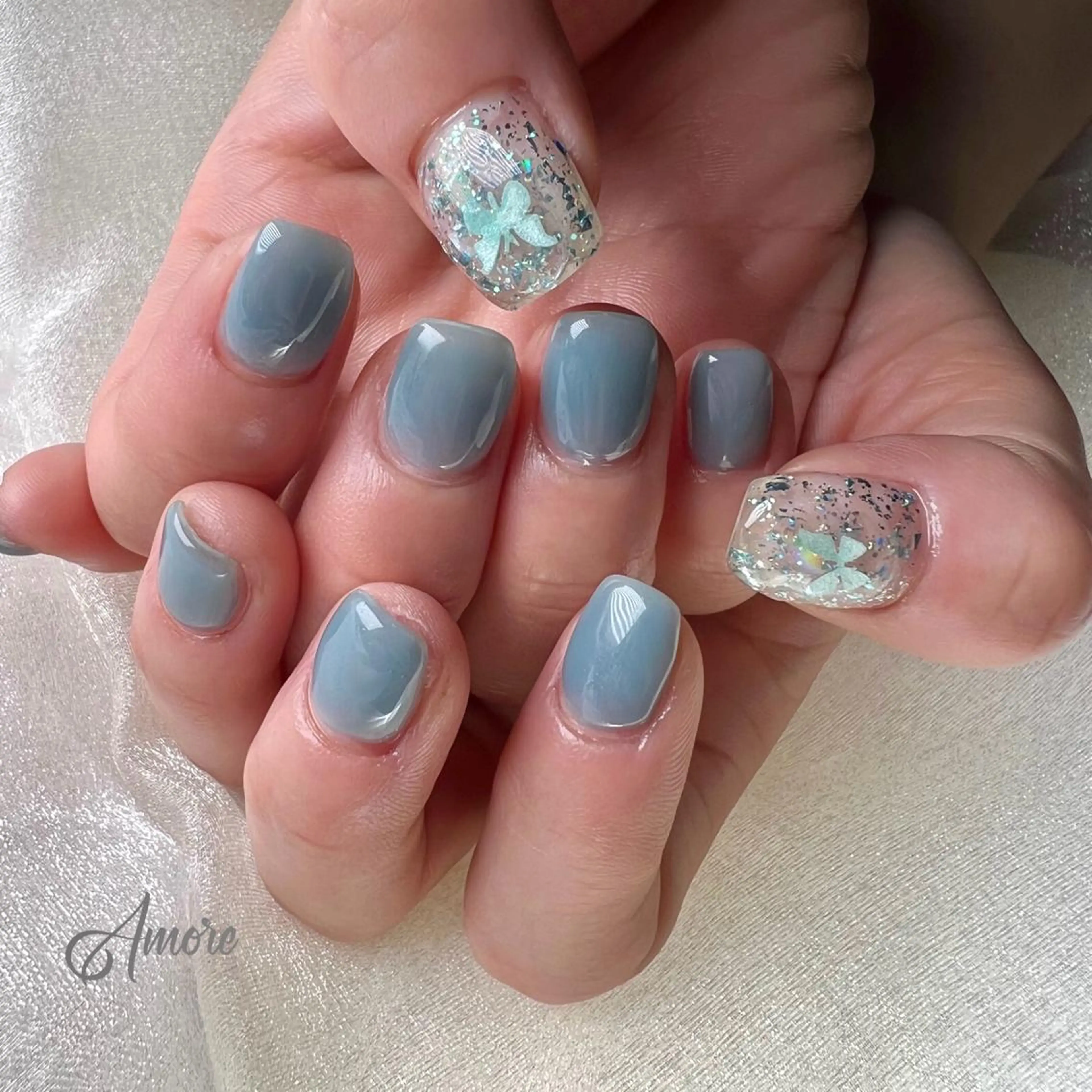 ネイル ジェルネイル 韓国ネイル パラジェル 夏ネイル You kyehwaのネイルデザイン