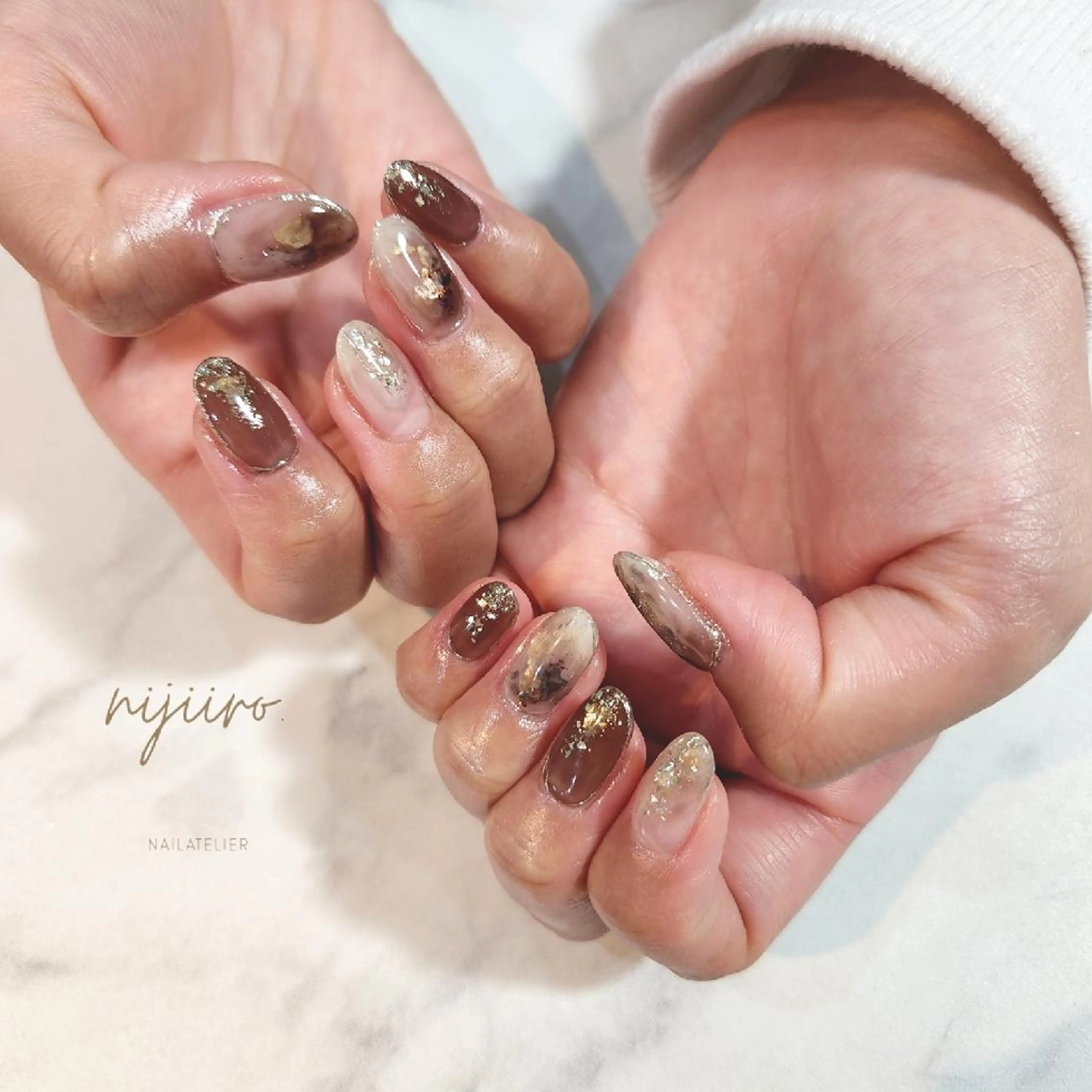 ネイル ハンドネイル nailatelier nijiiro.所属・nijiiro🌈 サトウのネイルデザイン