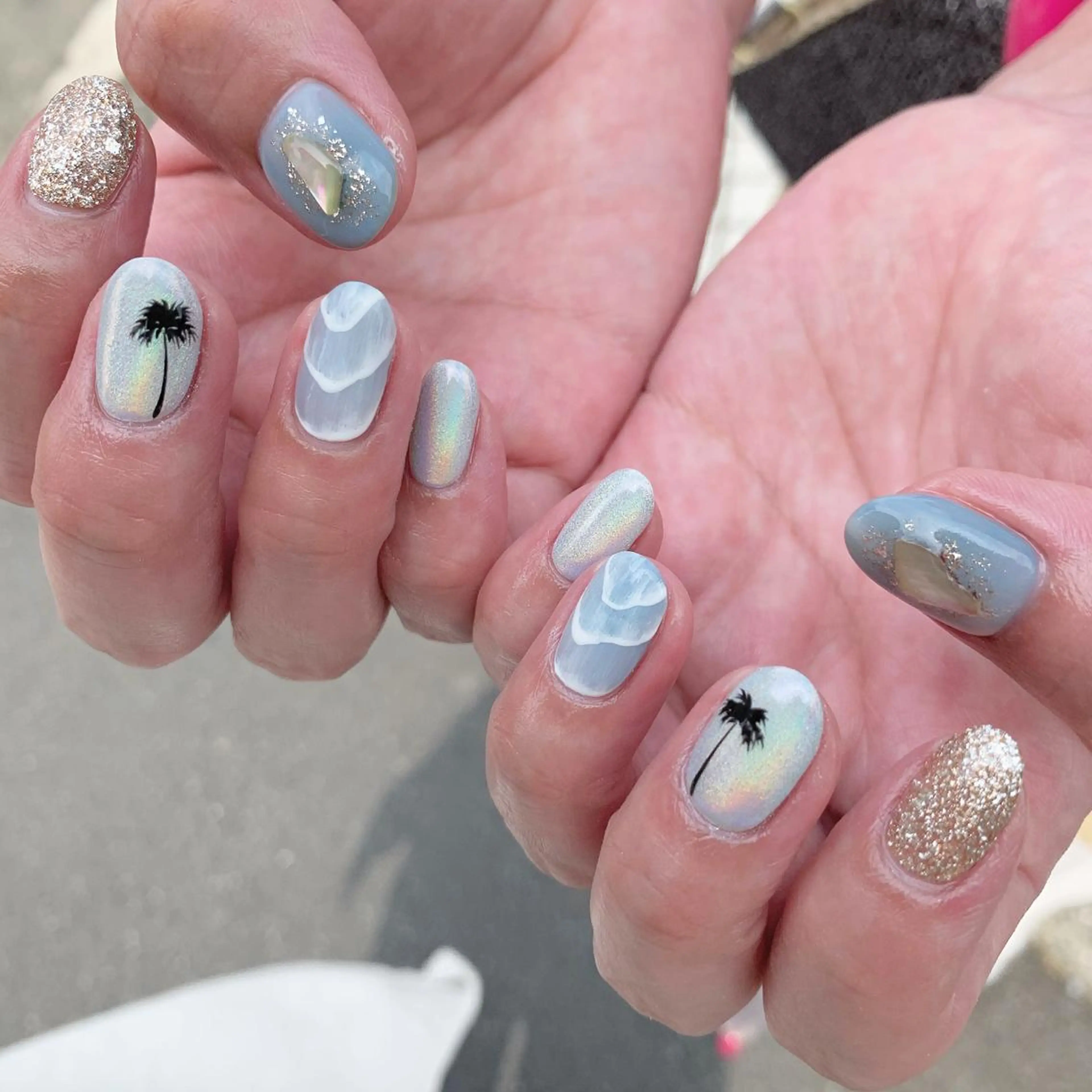 ショート カラー パーマ ヘアアレンジ メンズ キッズ ネイル マツエク・マツパ feey ⁑erinaのネイルデザイン