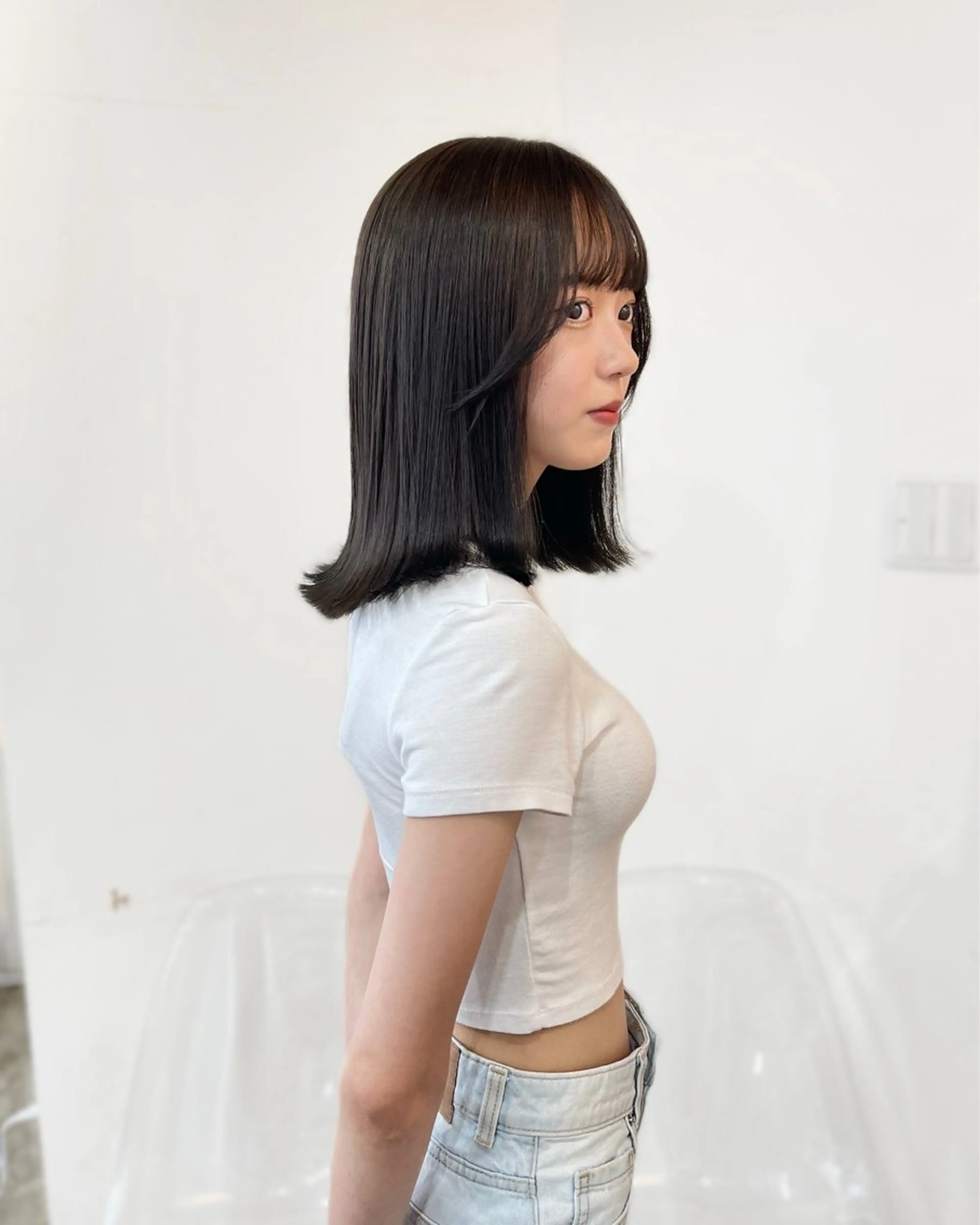 ミディアム カラー ブリーチ ブリーチなしカラー キダアヤカ/ 梅田/ベージュカラーのヘアスタイル