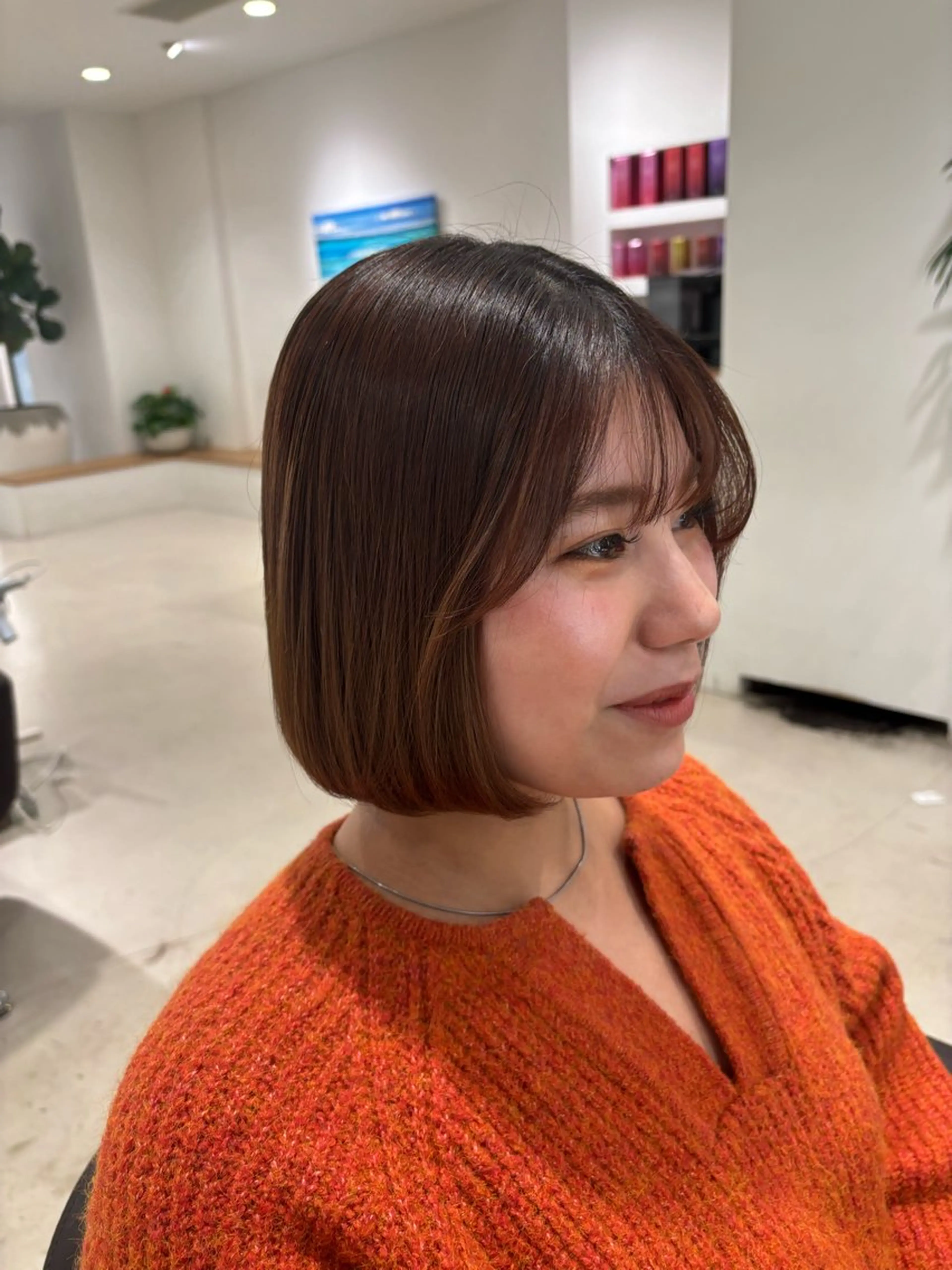 ショート 🎀調布仙川透明感オ リーブカラー干莉🎀のヘアスタイル