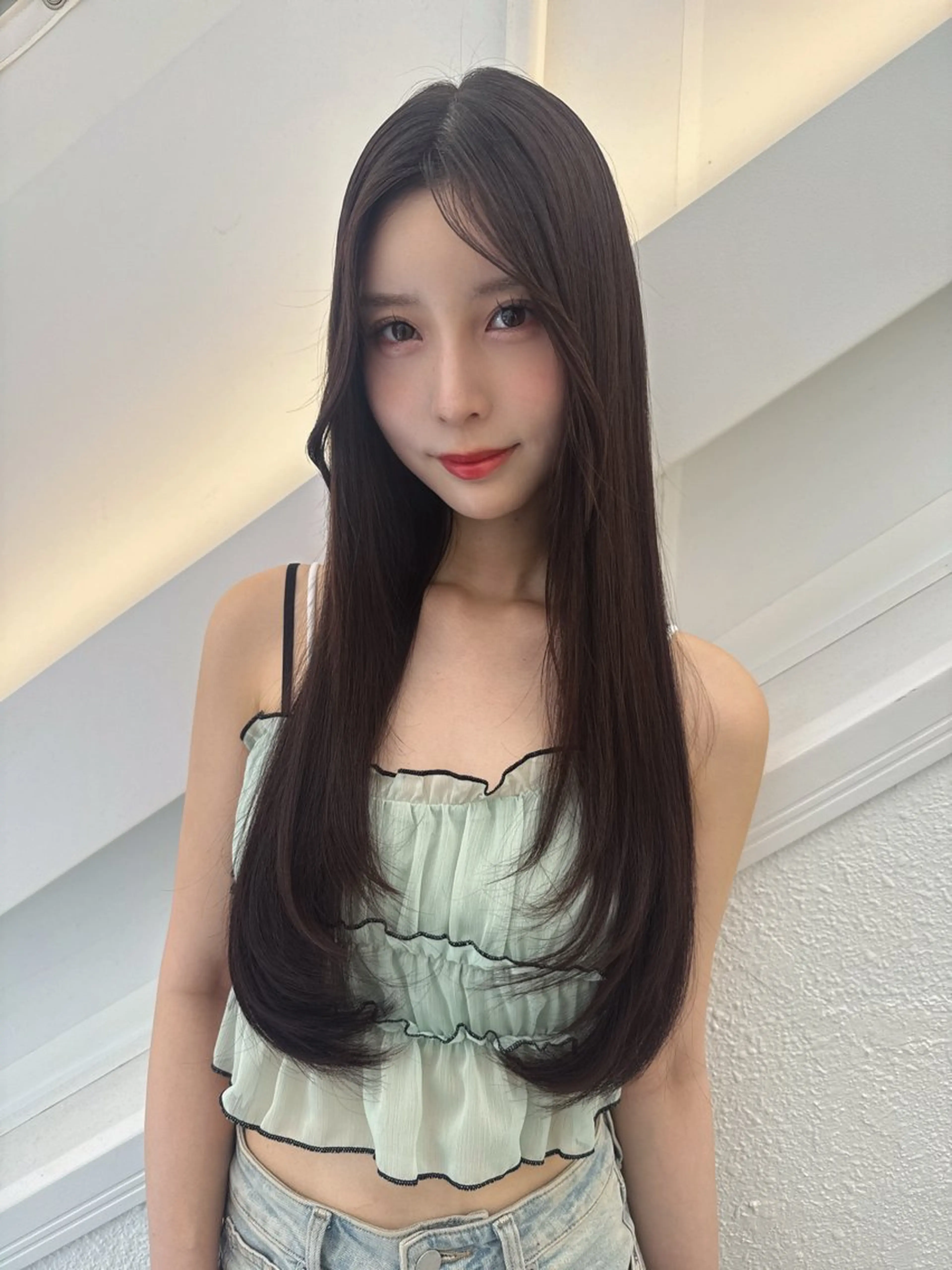 ロング カラー 黒髪 ブリーチ 透明感カラー ブリーチなしカラー 卒業式のヘアスタイル カット ヘアカラー トリートメント 💎透明感カラー特化 💎TAISEIのヘアスタイル