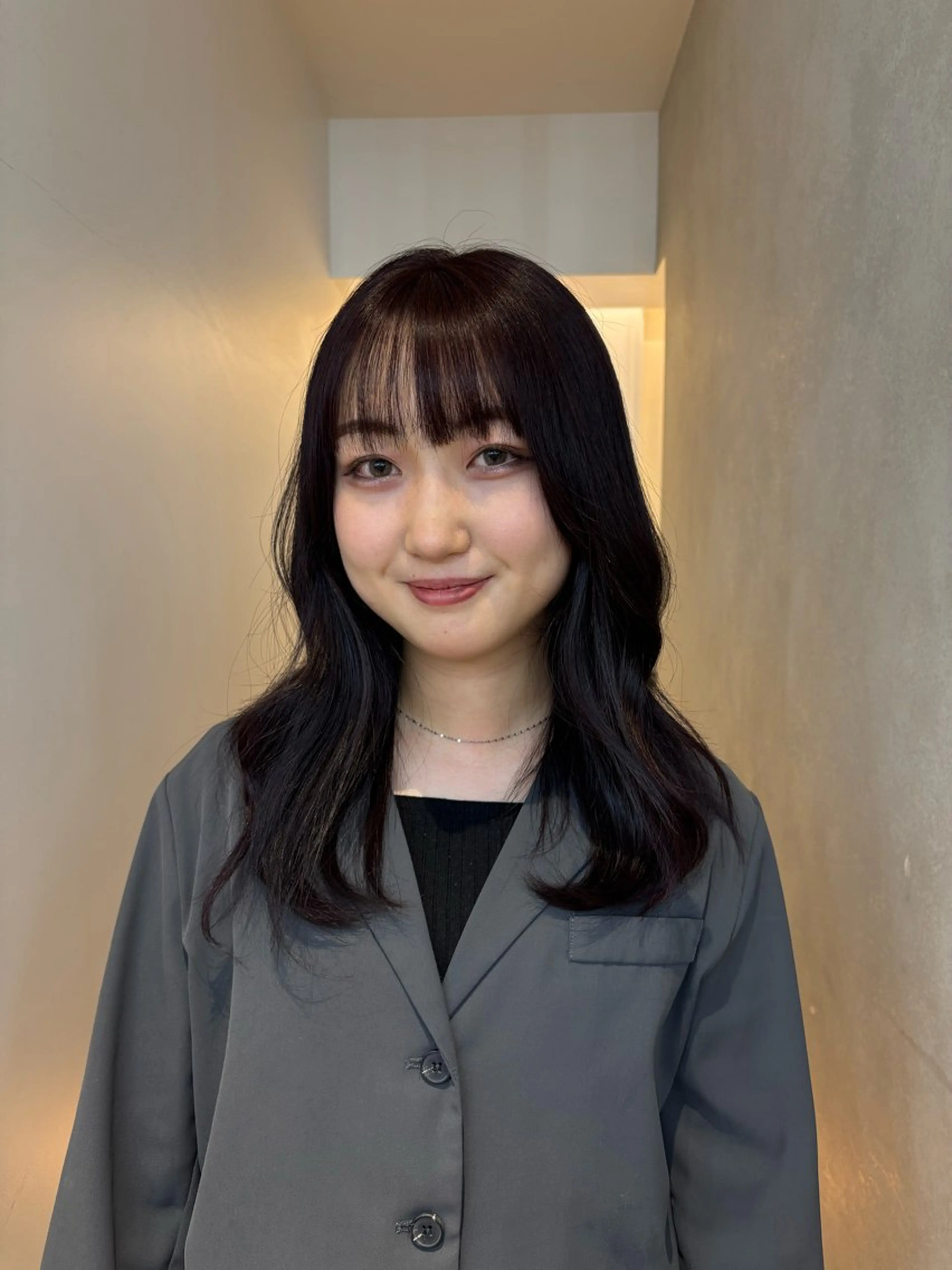 セミロング カラー ヘアカラー ガーリーネイル hiroka🩰🎀のネイルデザイン