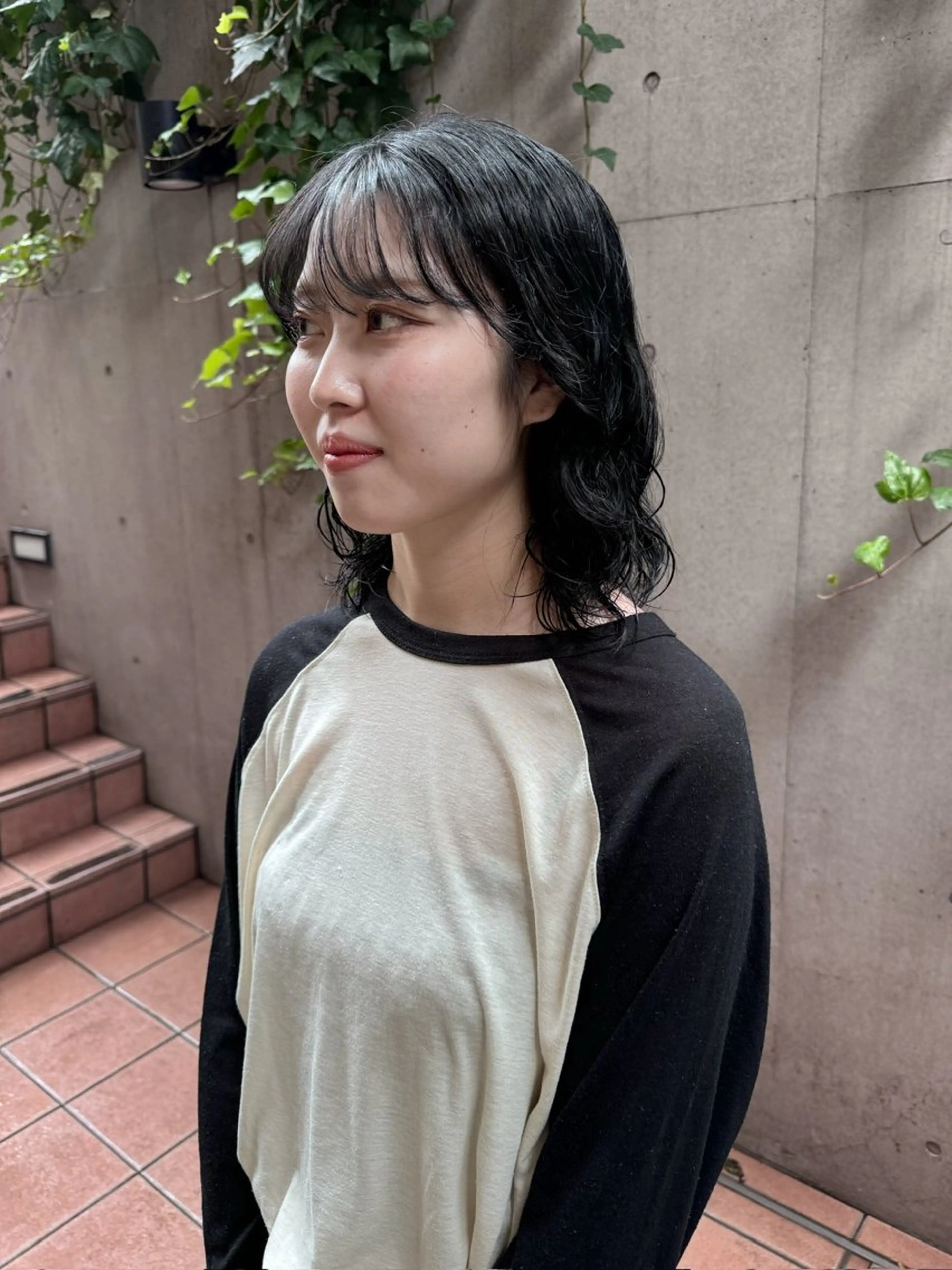 ミディアム パーマ カット パーマ 大橋 芽衣のヘアスタイル