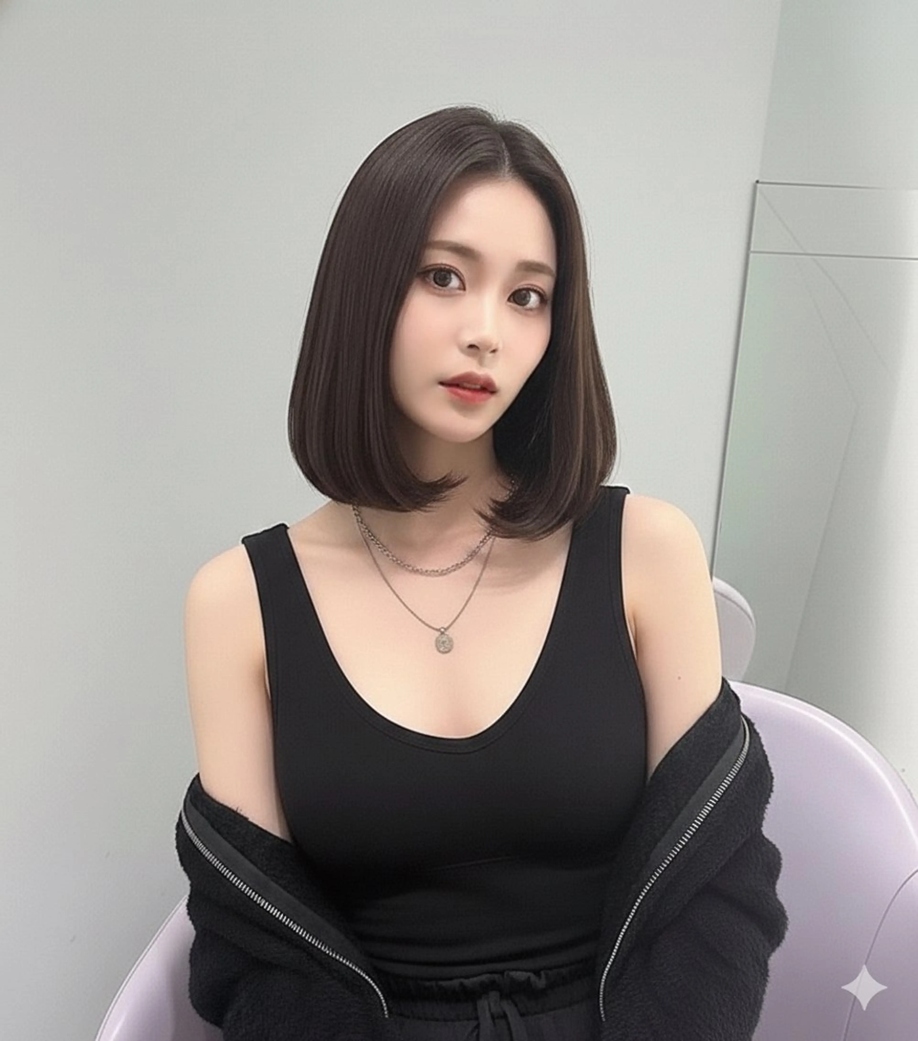 ミディアム カラー カット ヘアカラー トリートメント 韓国ヘア/髪質改善 TAKAHIROのヘアスタイル