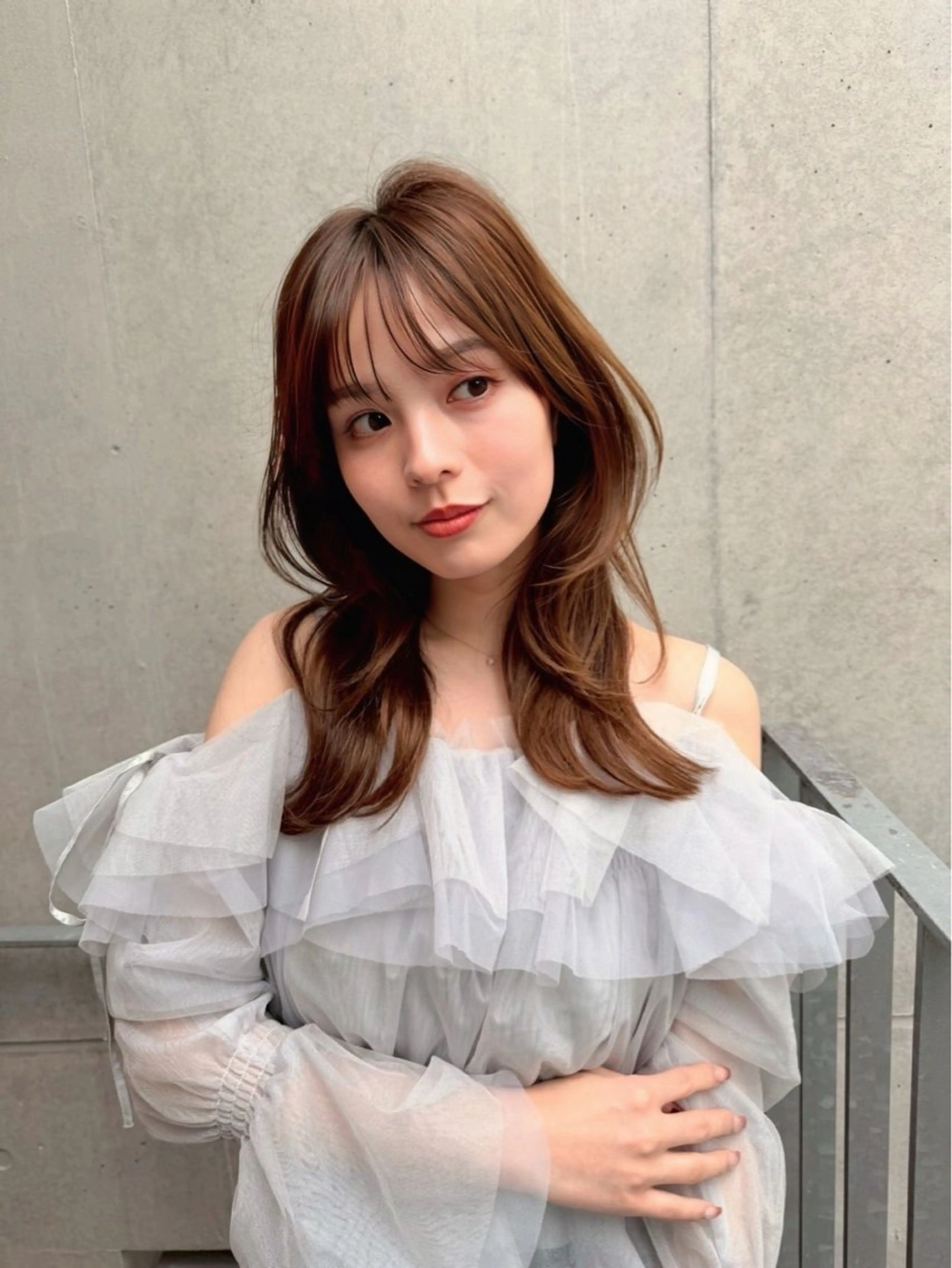 セミロング 🎀ゆうな/艶髪/ 透明感カラー🎀のヘアスタイル