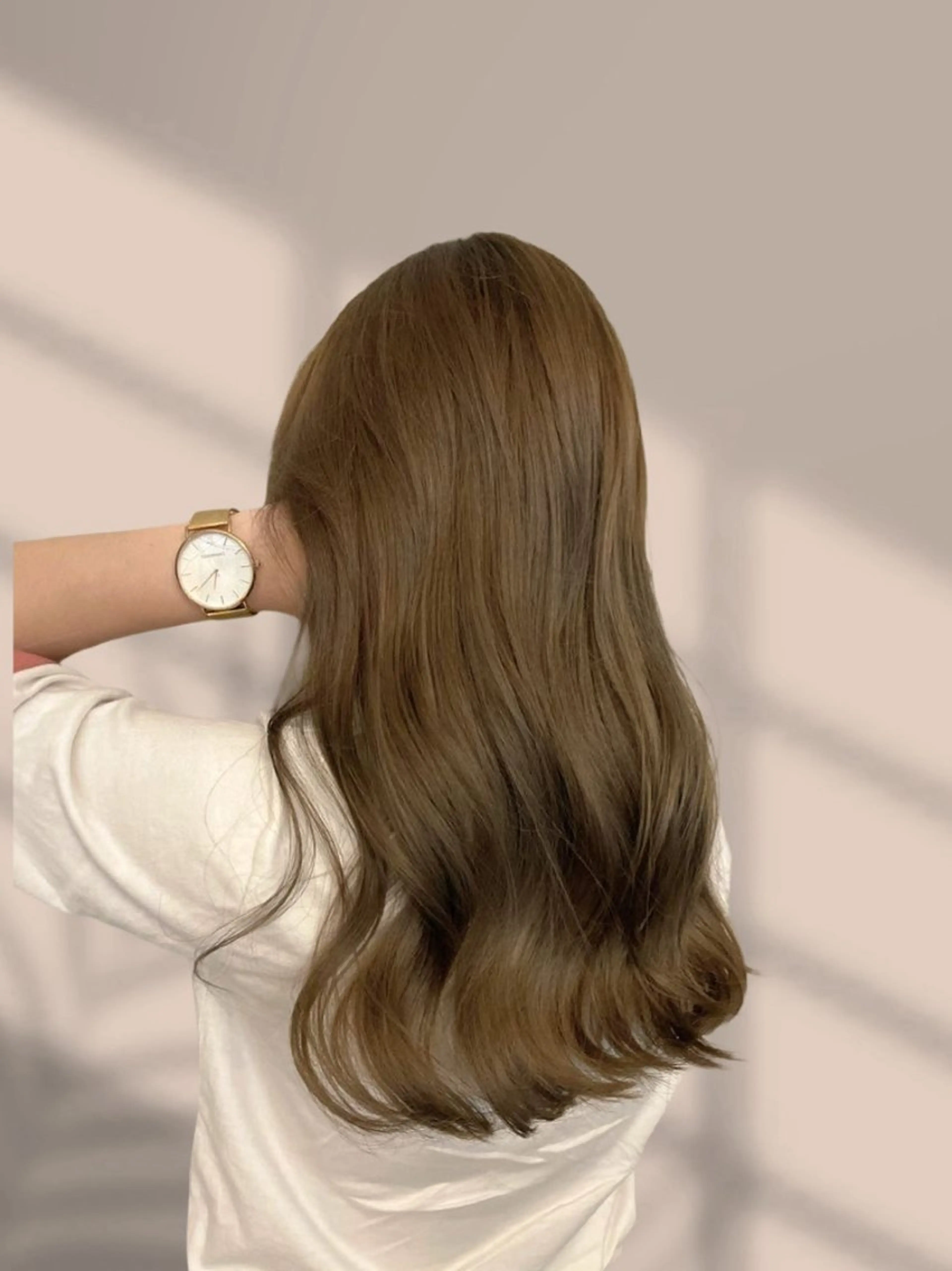 ロング カラー ヘアカラー くすみミルクティー／ ブラウン🪡TOWAのヘアスタイル