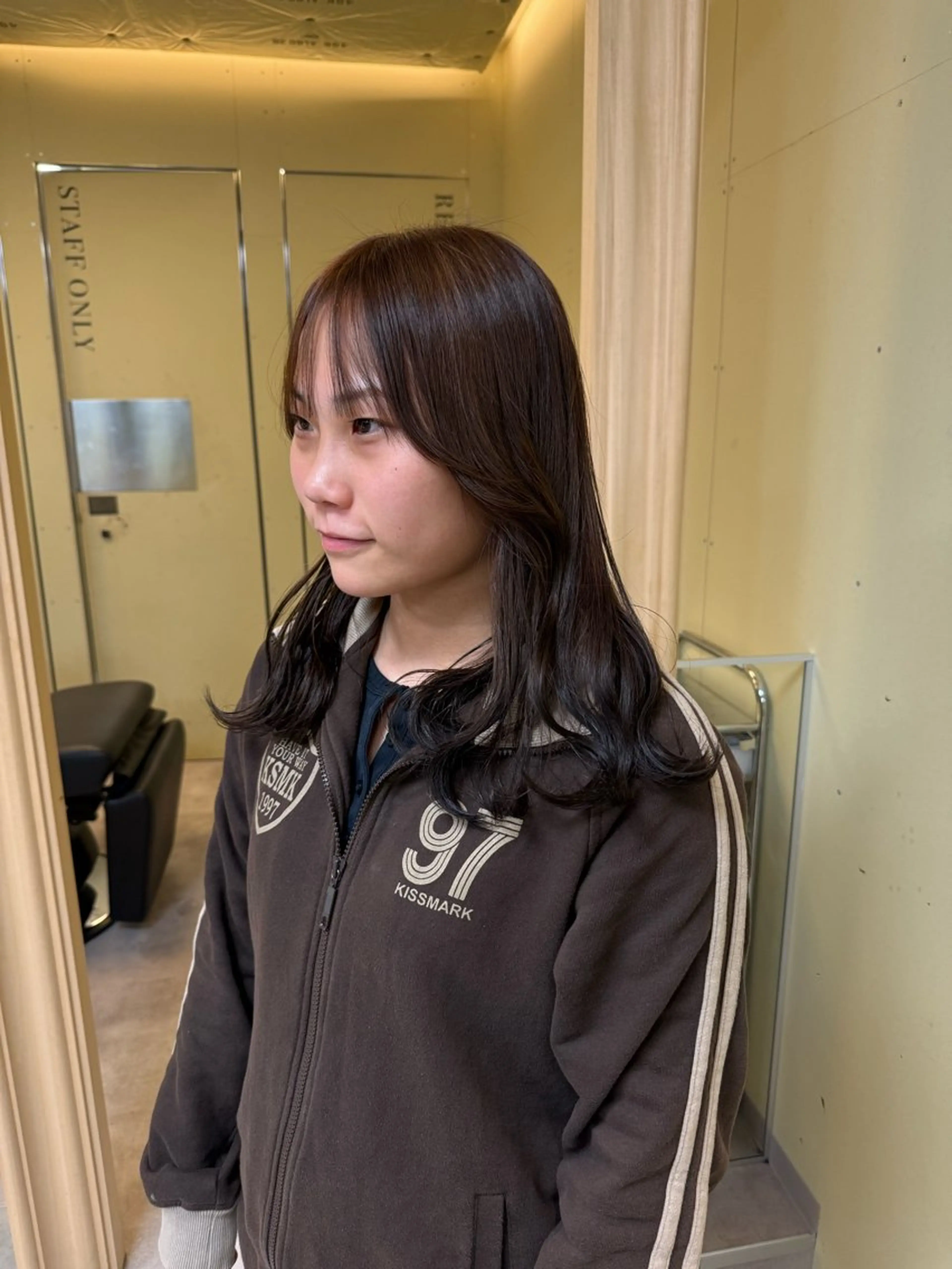 ミディアム カラー カット ヘアカラー 伶風/ボブ/ ヘーゼルベージュのヘアスタイル