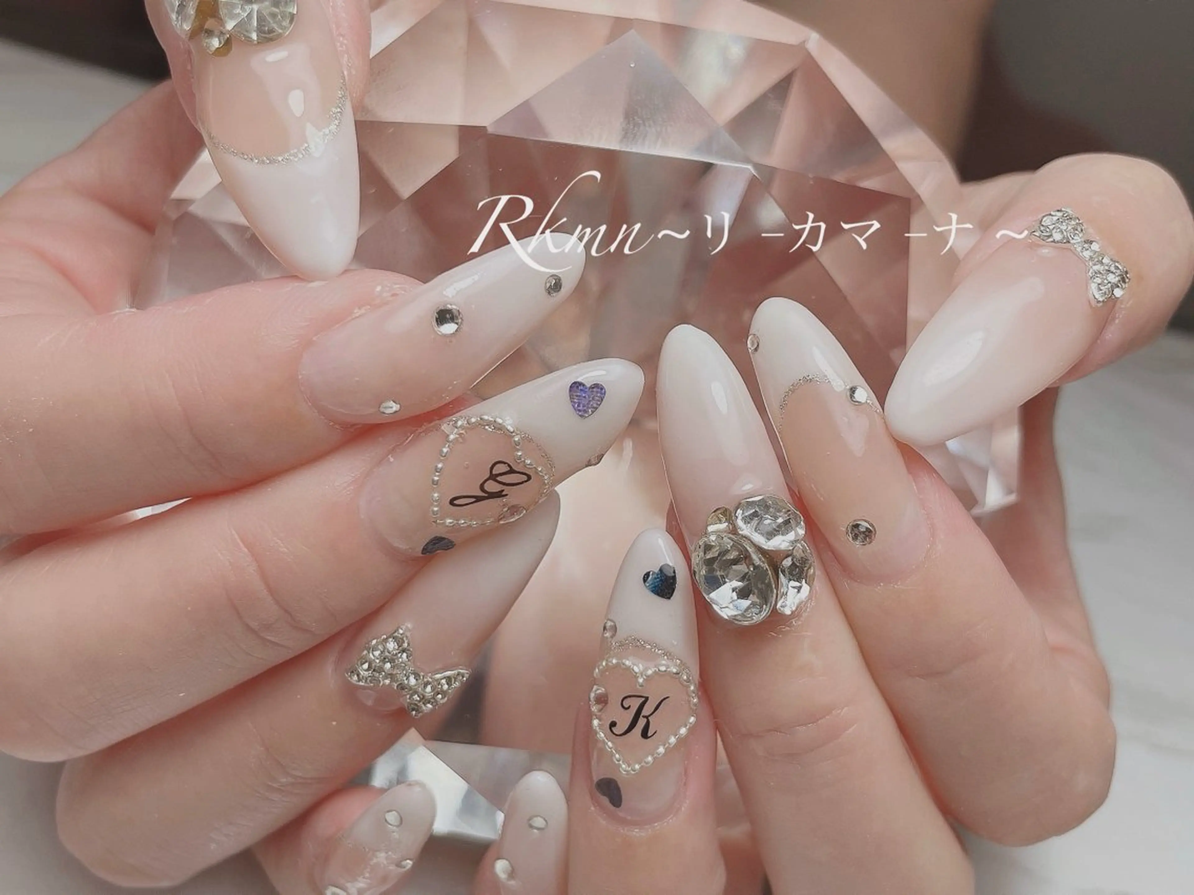 ネイル フレンチネイル グラデーション ハート 春ネイル ハンドネイル フットネイル ハンドケア Rkmn ~リ-カマ-ナ~のネイルデザイン