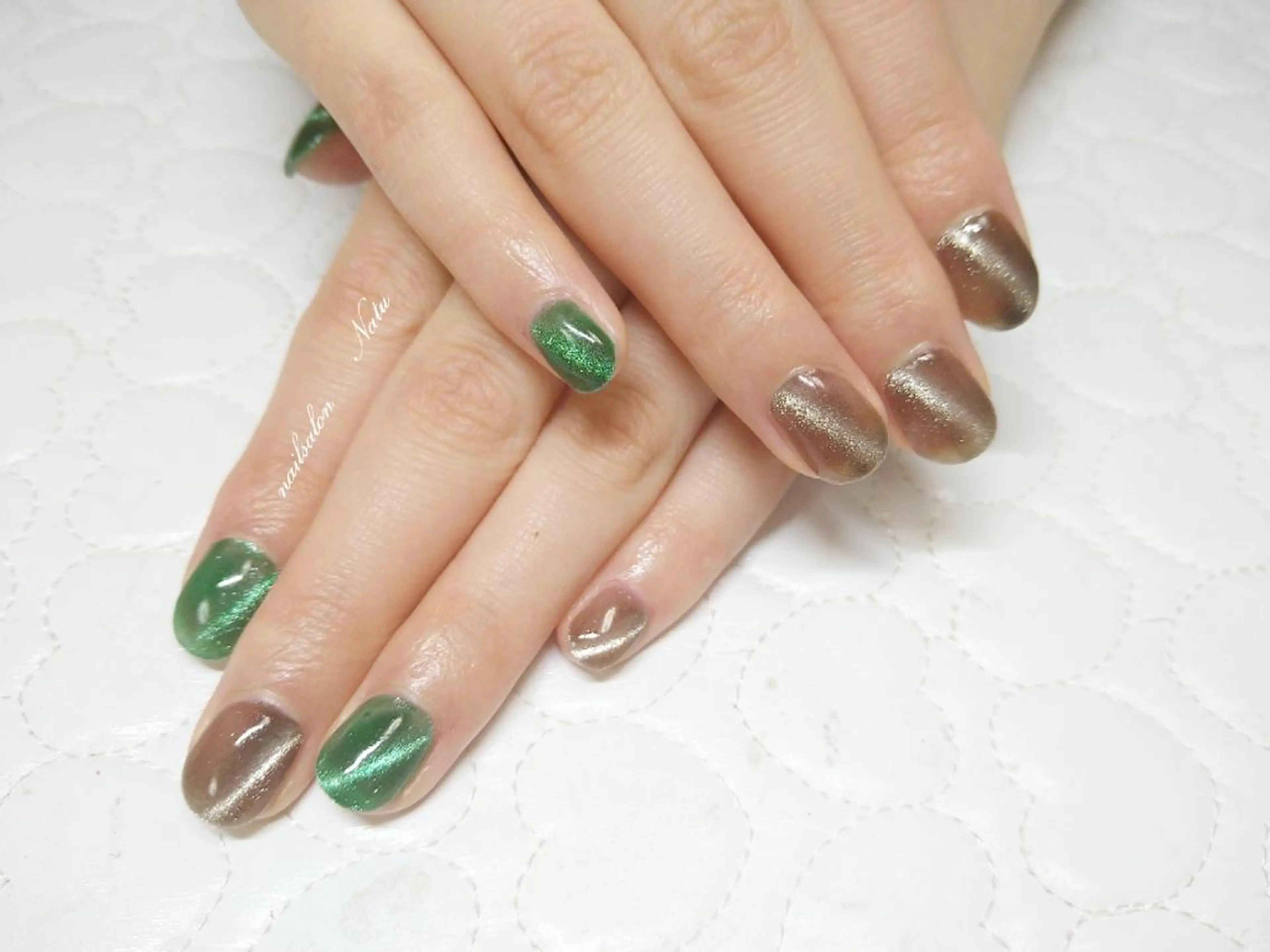 ネイル ラメ(グリッター) マグネットネイル ワンカラーネイル nailsalon　 Natuのネイルデザイン