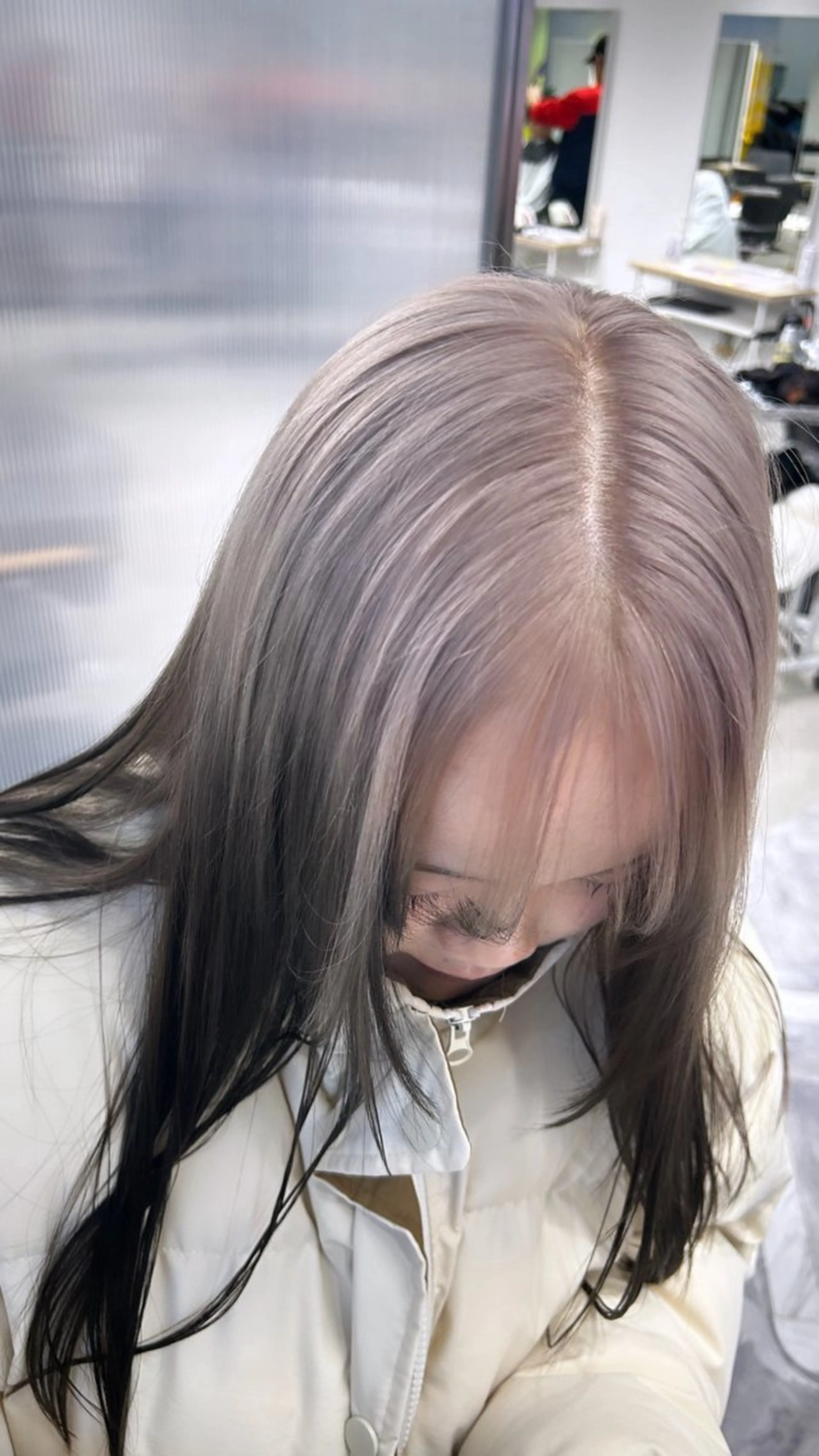 ロング カラー ブリーチ ケアブリーチ 透明感カラー ハイトーンカラー イルミナカラー ヘアカラー トリートメント メンズ/ボブ/パーマ /くるみのマツエク・マツパデザイン