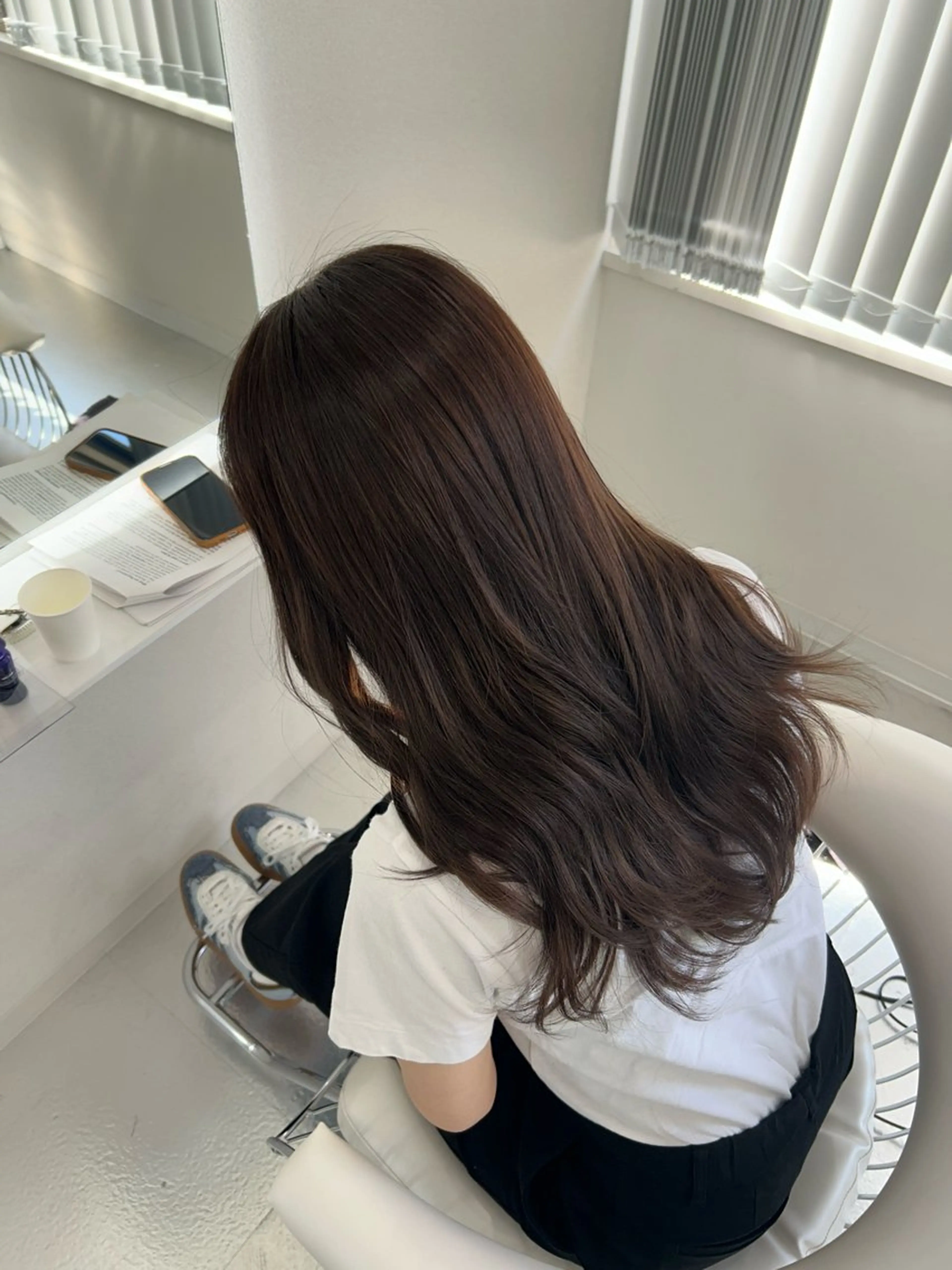ロング アッシュ アッシュグレー アッシュグレージュ ヘアカラー あやめ🪽 オリーブ/ハイトーンのヘアスタイル
