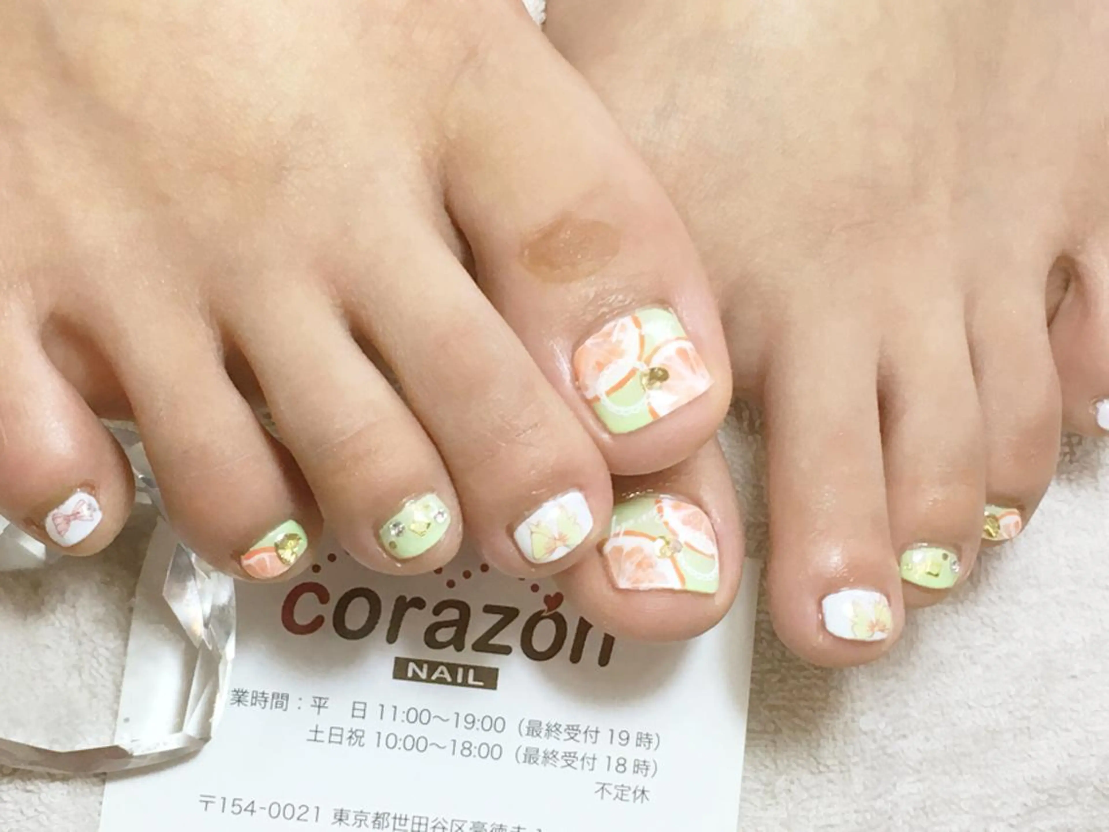 ネイル アートネイル フットネイル フットネイル corazon所属・ネイリスト aicoのネイルデザイン