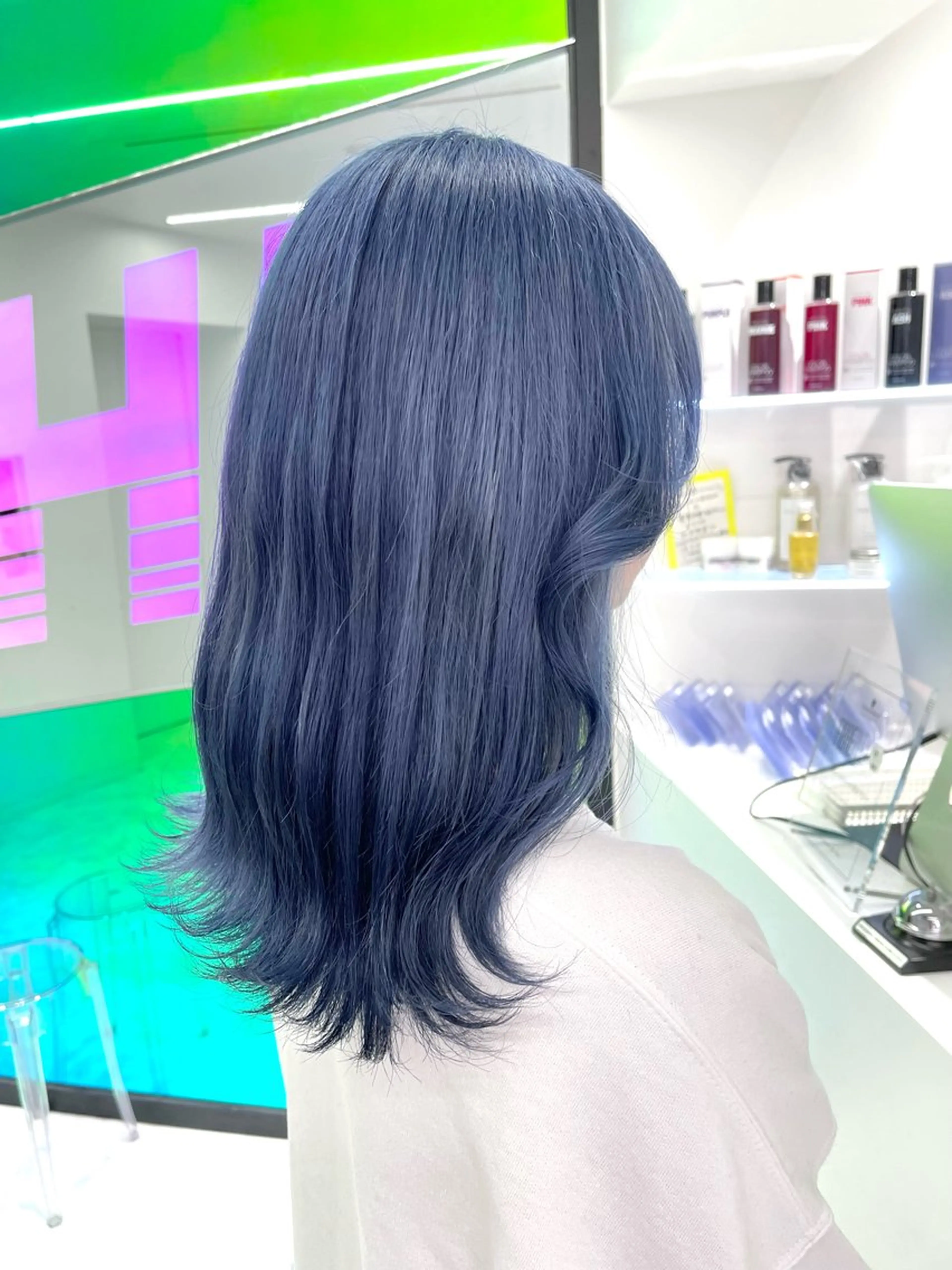 ミディアム カラー ヘアカラー 🤍💕ブリーチカラ ーAyaka💕🤍のヘアスタイル