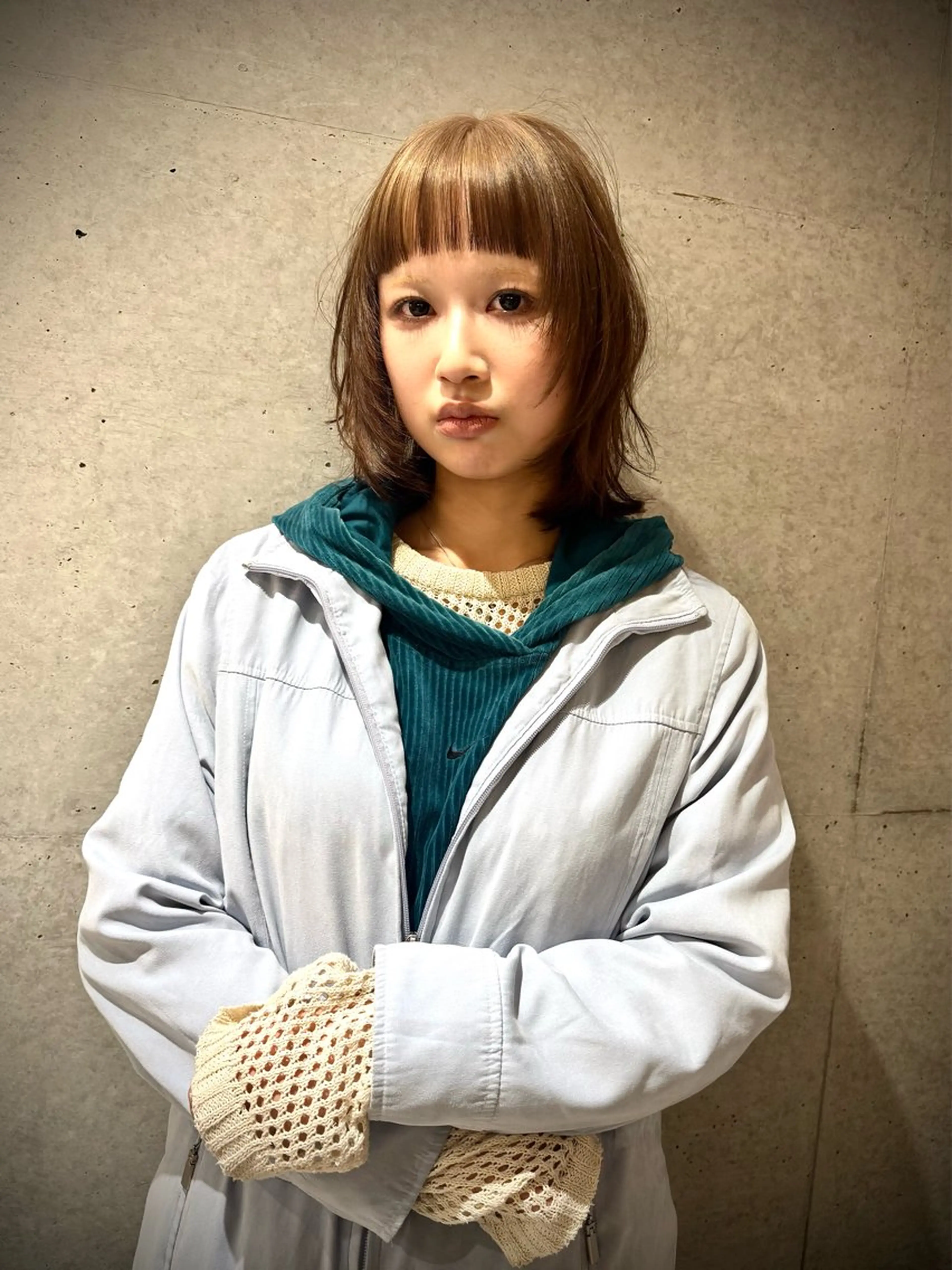 ミディアム カラー カット ヘアカラー トリートメント デザインカラー⭐︎★ 🐆hyo🐆のヘアスタイル