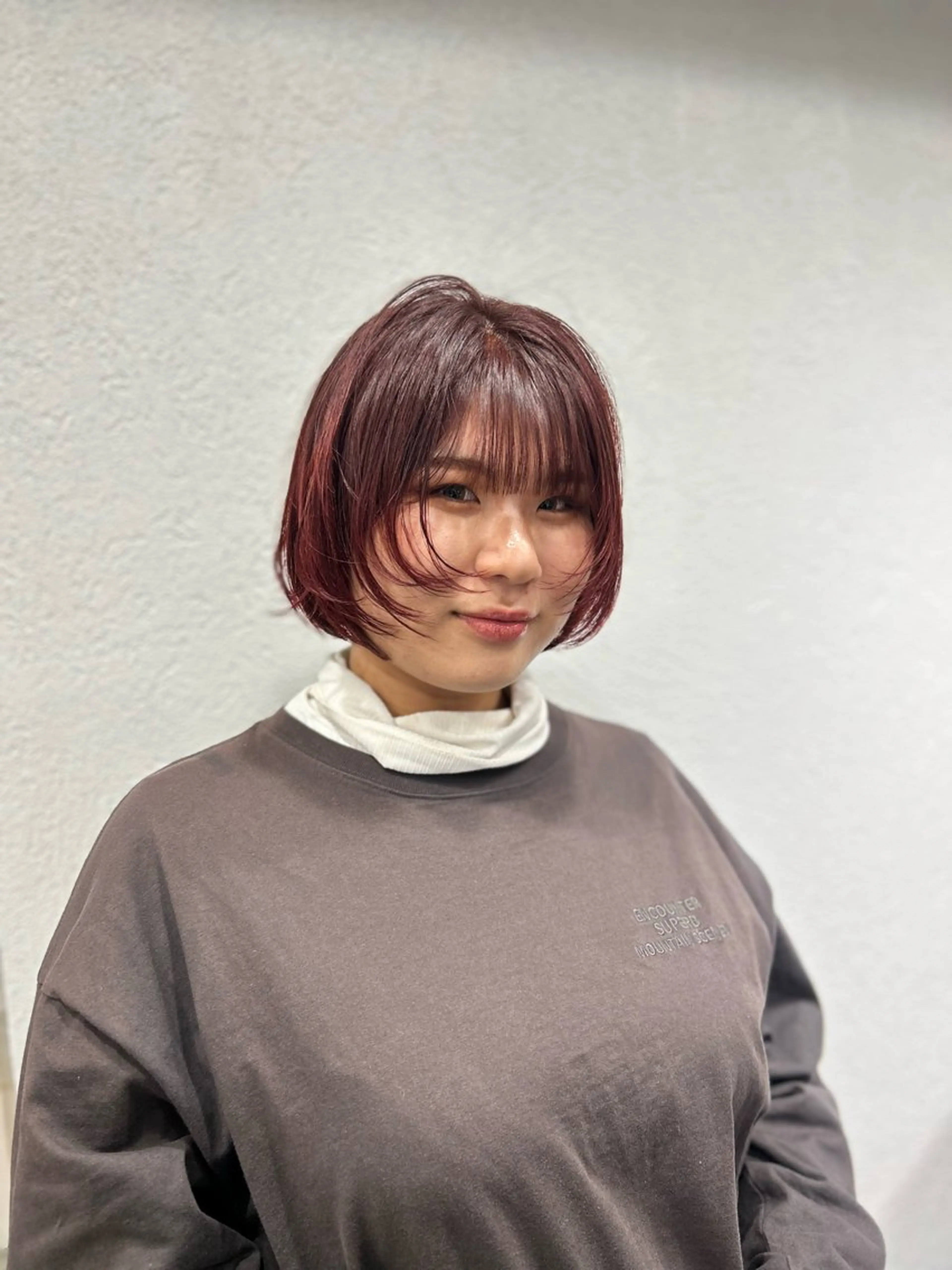 ショート ボブレイヤー ボブ レイヤーカット カット ヘアカラー トリートメント CIEL 難波店所属・🎀透明感/レイヤ ー/Kotona🎀のヘアスタイル