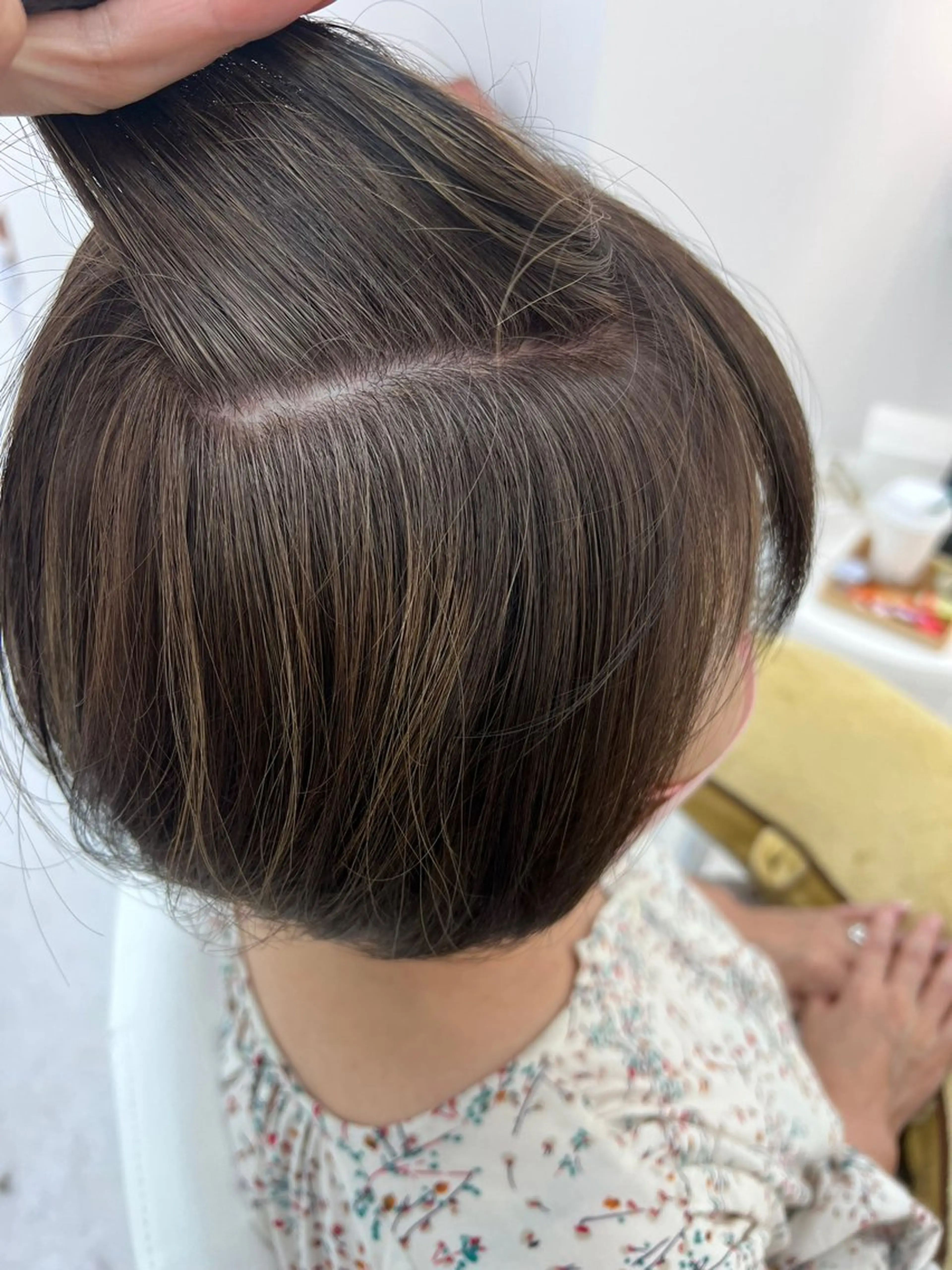 白髪ぼかしカラー＋トリートメントの写真