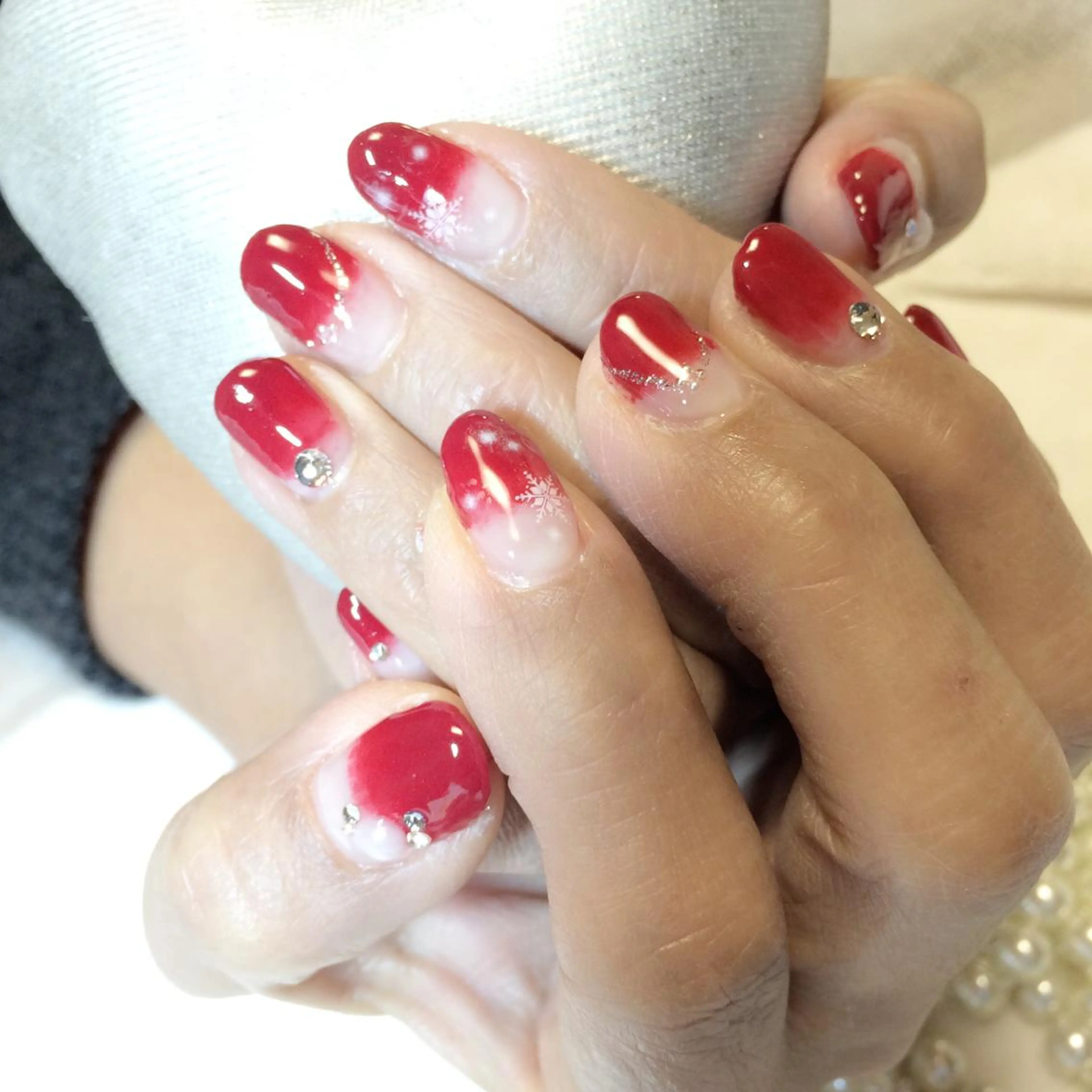 ネイル グラデーション 赤色 mie_ nailのネイルデザイン