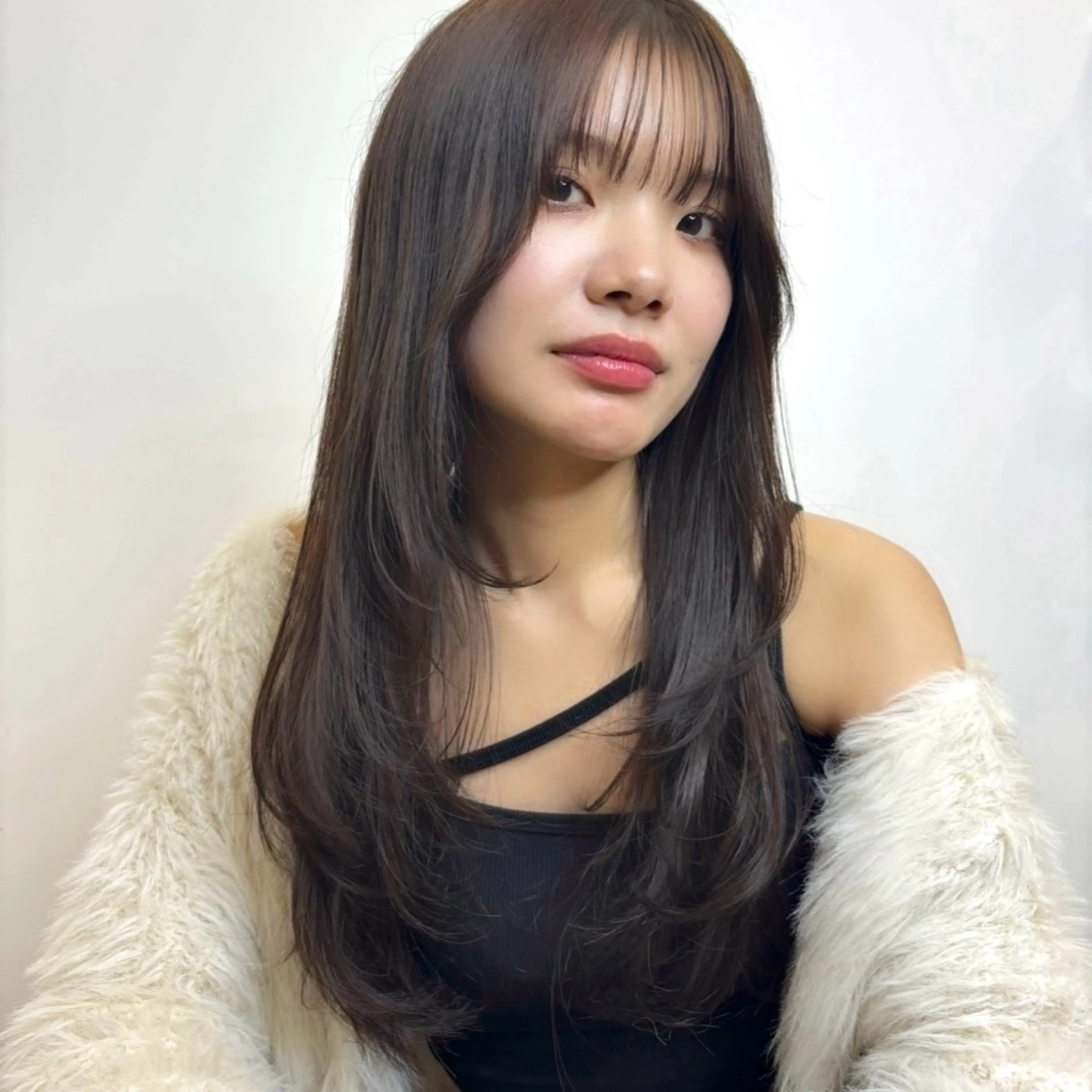 ロング 顔周りカット カット KEYMAN HARUKAのマツエク・マツパデザイン