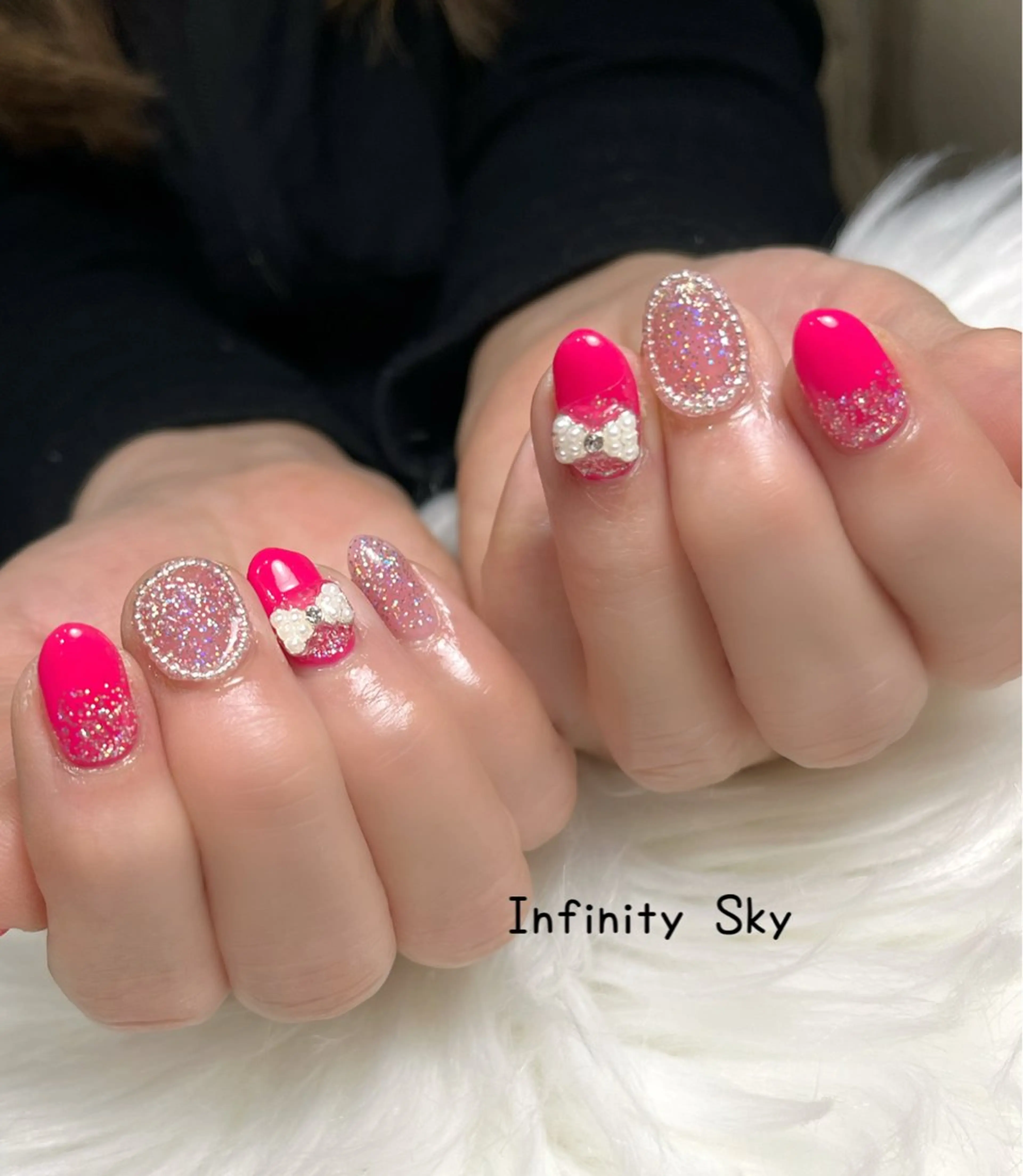 ネイル ピンク infinity skyのネイルデザイン