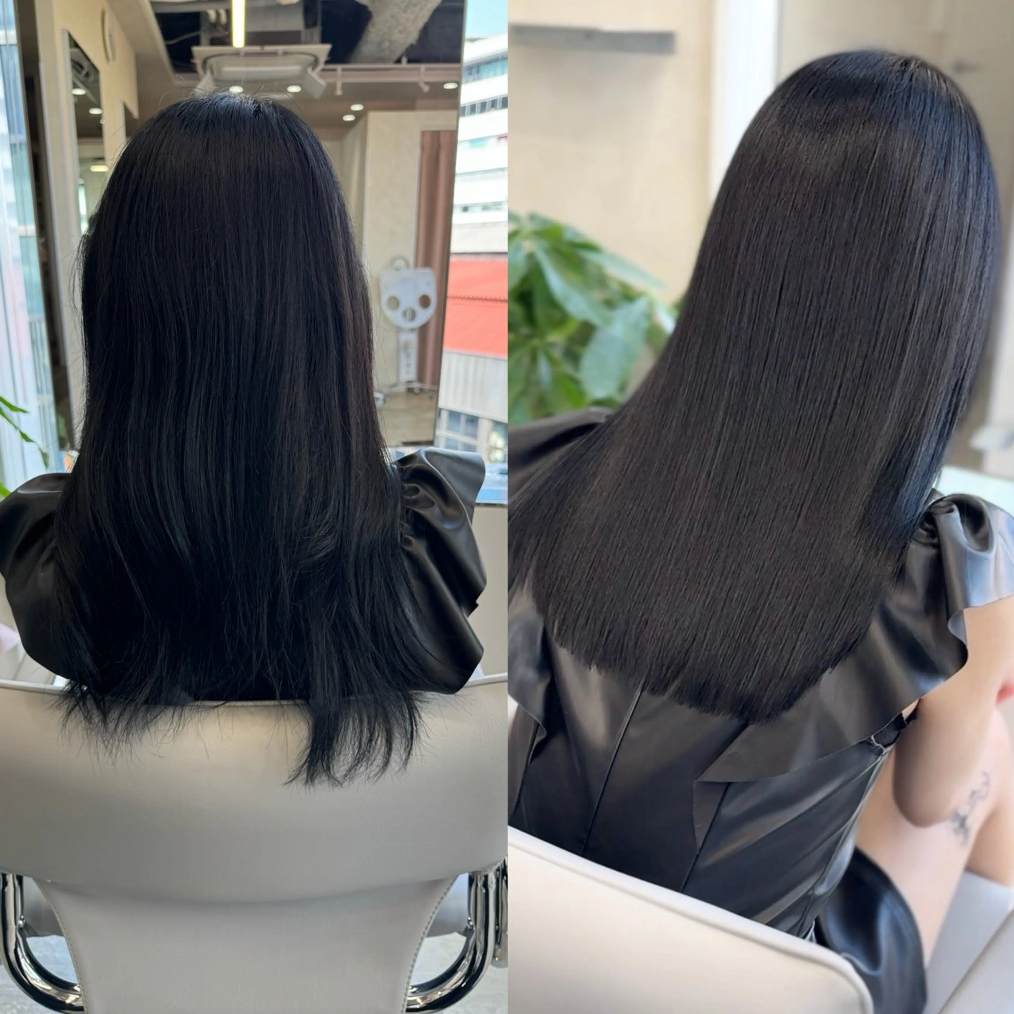 セミロング 髪質改善 レイヤーカット 髪質改善 赤み消しカラー山本のヘアスタイル