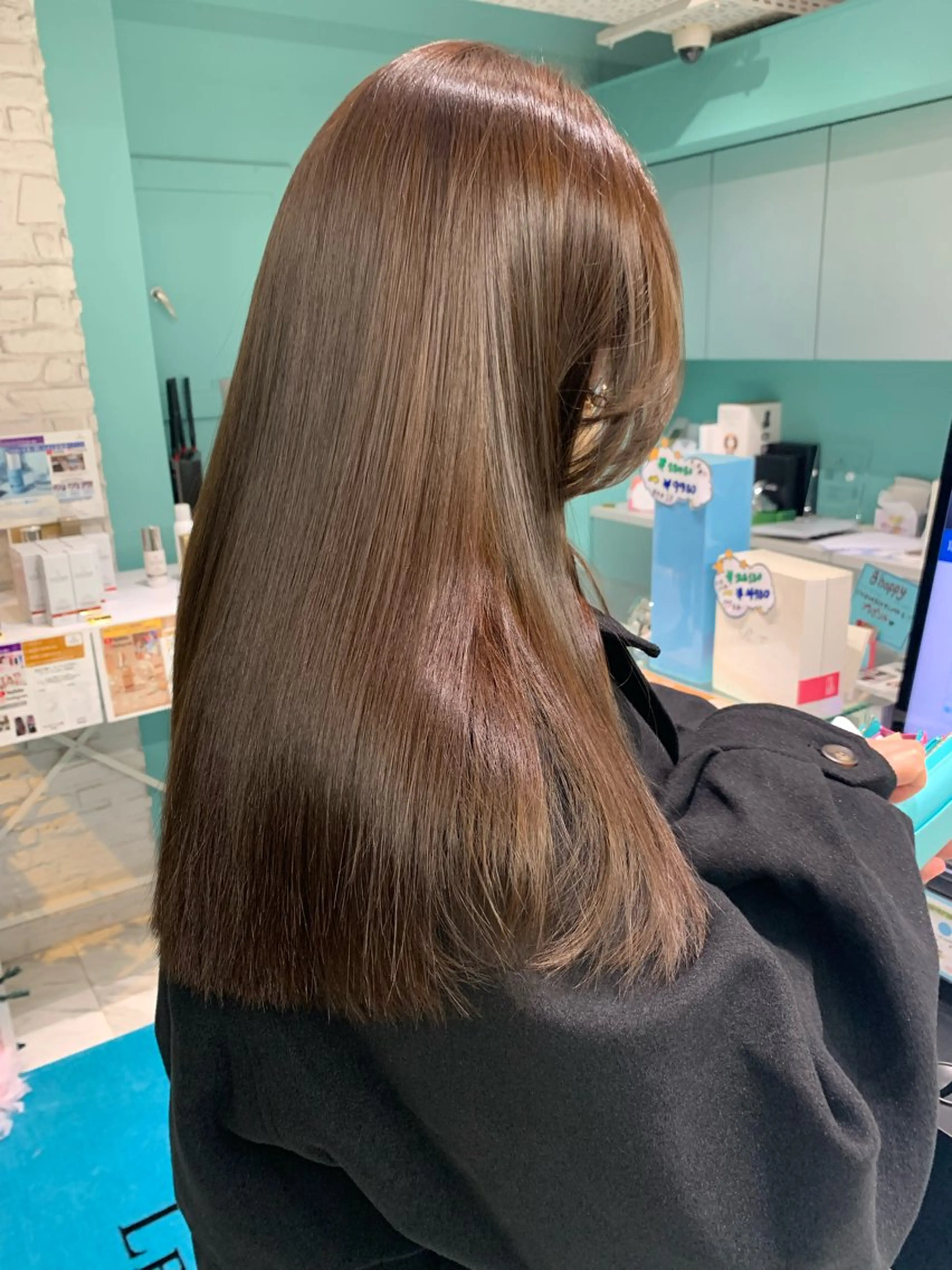 ロング カラー 髪質改善 トリートメント カット ヘアカラー トリートメント 髪質改善ストレート/レイヤーカット/Lee  Horie所属・髪質改善&縮毛矯正 池本　有宏のヘアスタイル