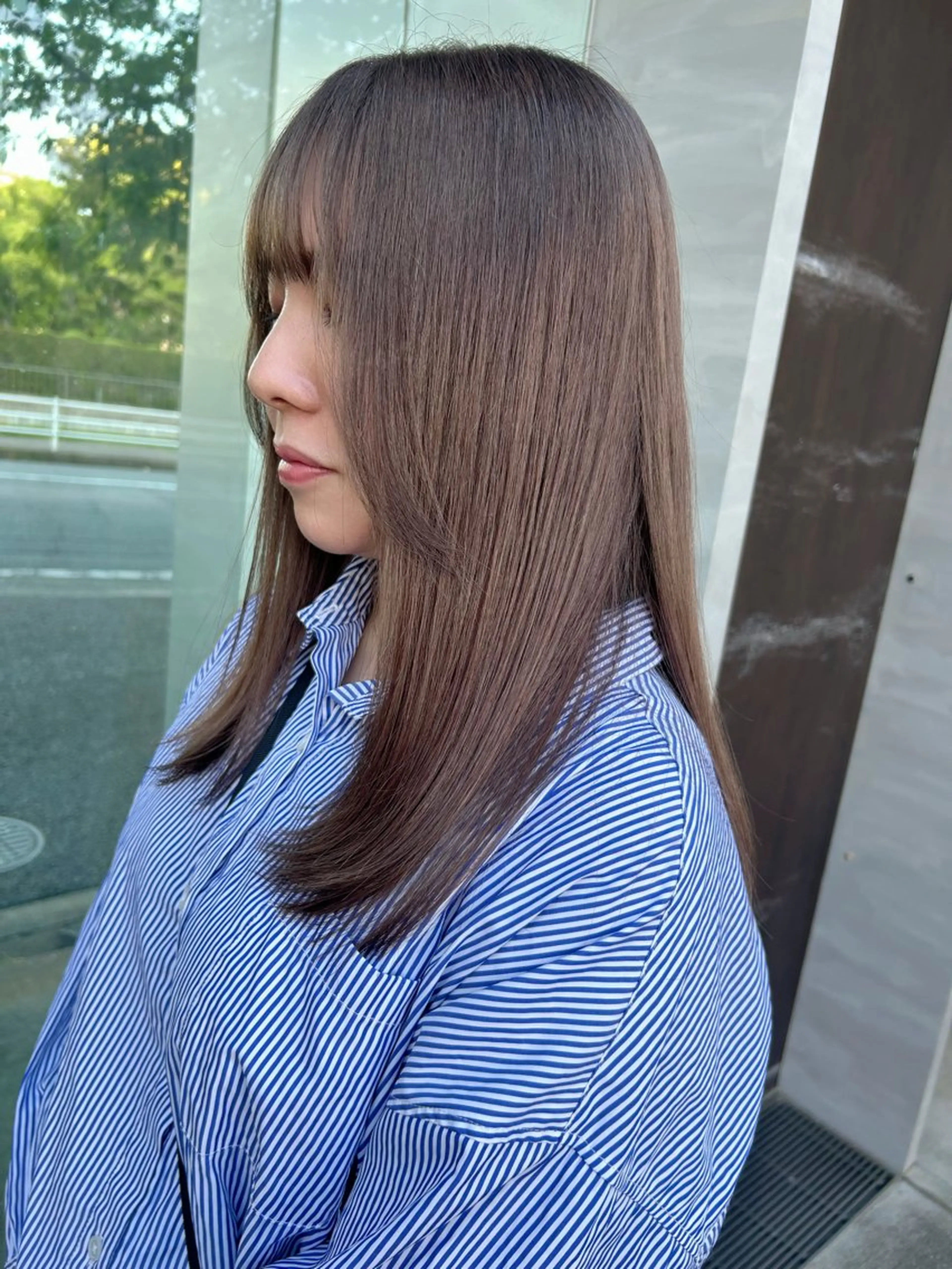 ロング カラー 井手 素子のヘアスタイル