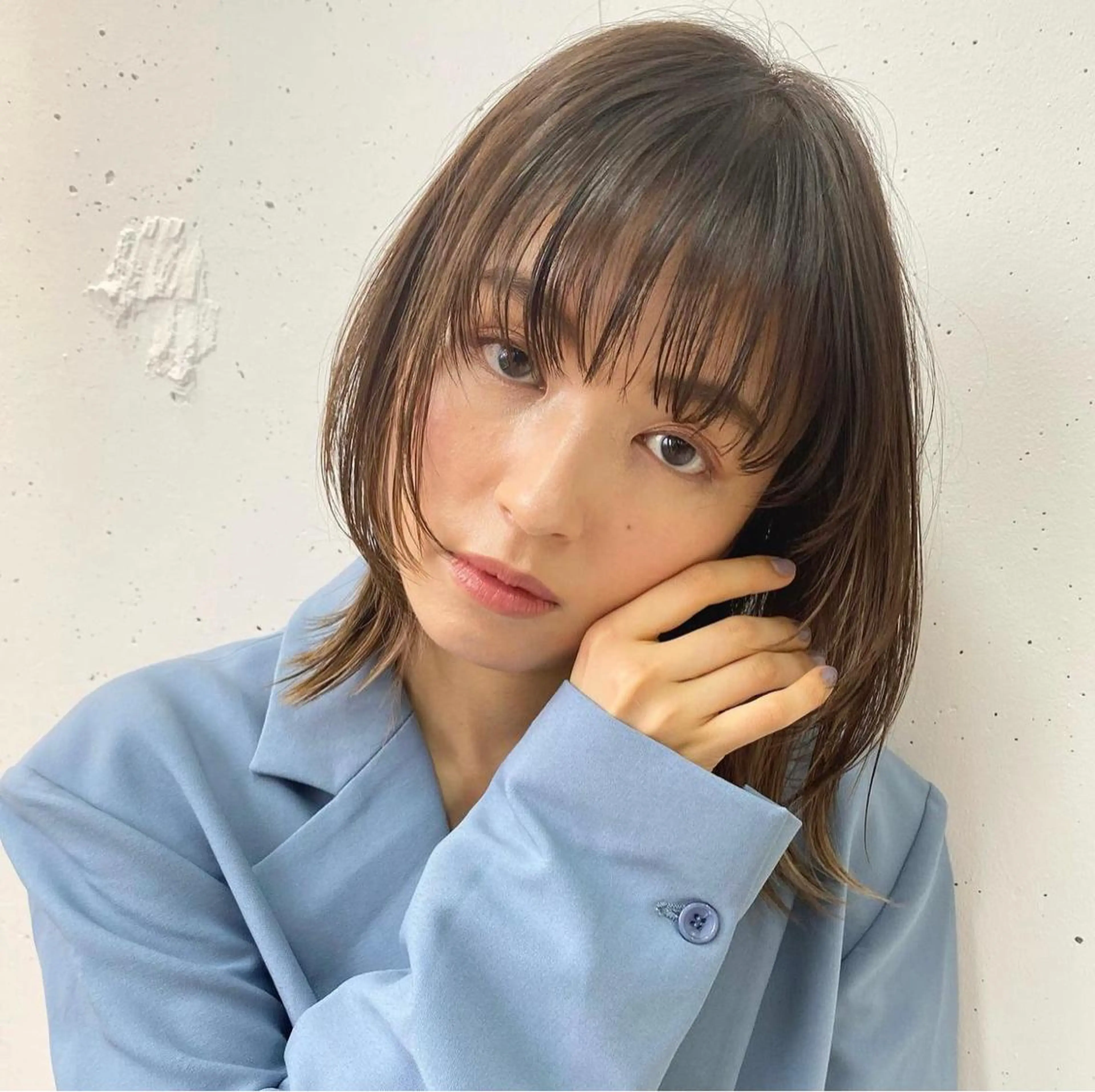 ミディアム カラー ナチュラル×色気パ ーマ 渋谷/マナミのヘアスタイル