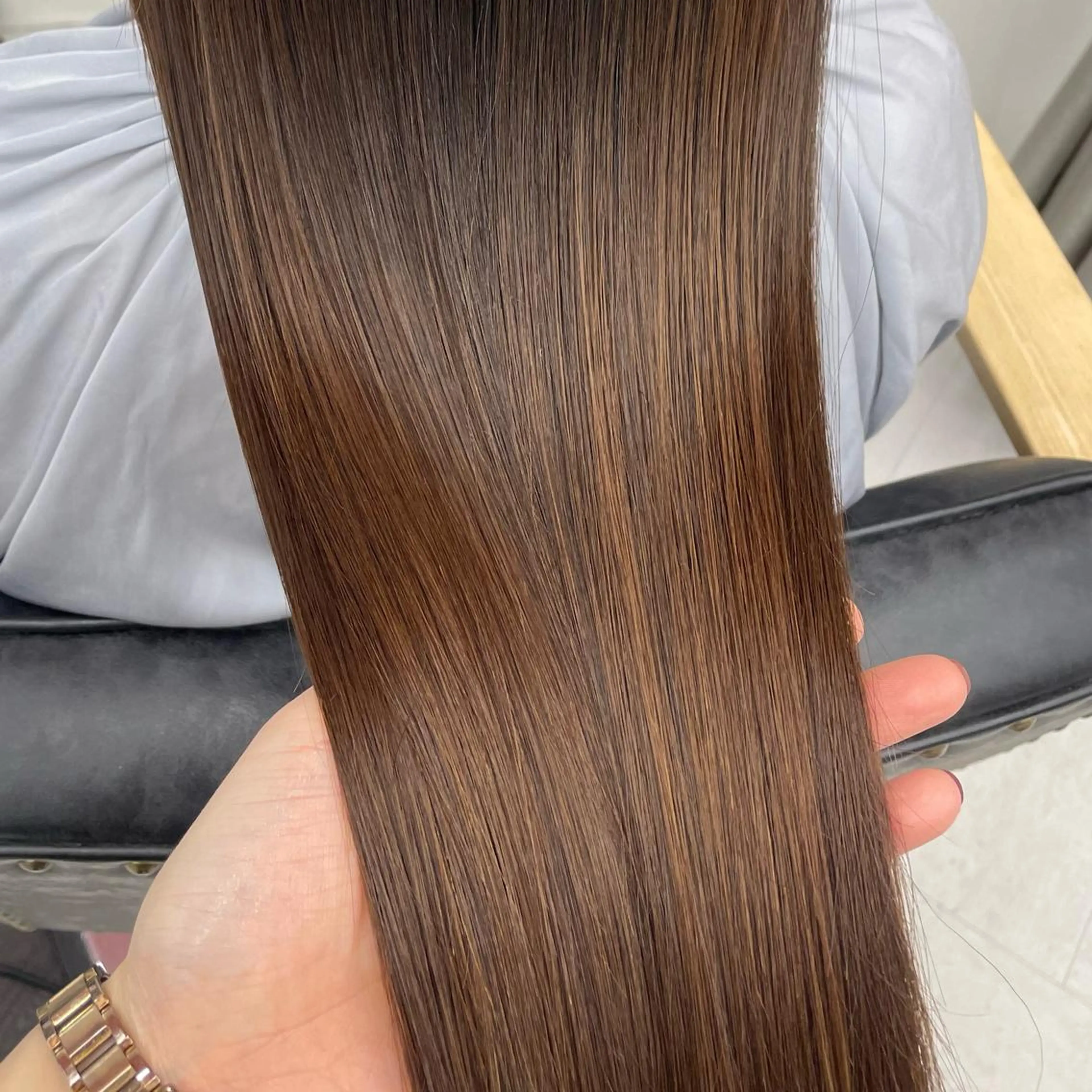 ミディアム カラー パーマ ヘアアレンジ メンズ キッズ ネイル マツエク・マツパ アイブロウ 髪質改善 トリートメント mona/ ストレートスタイル✨のヘアスタイル