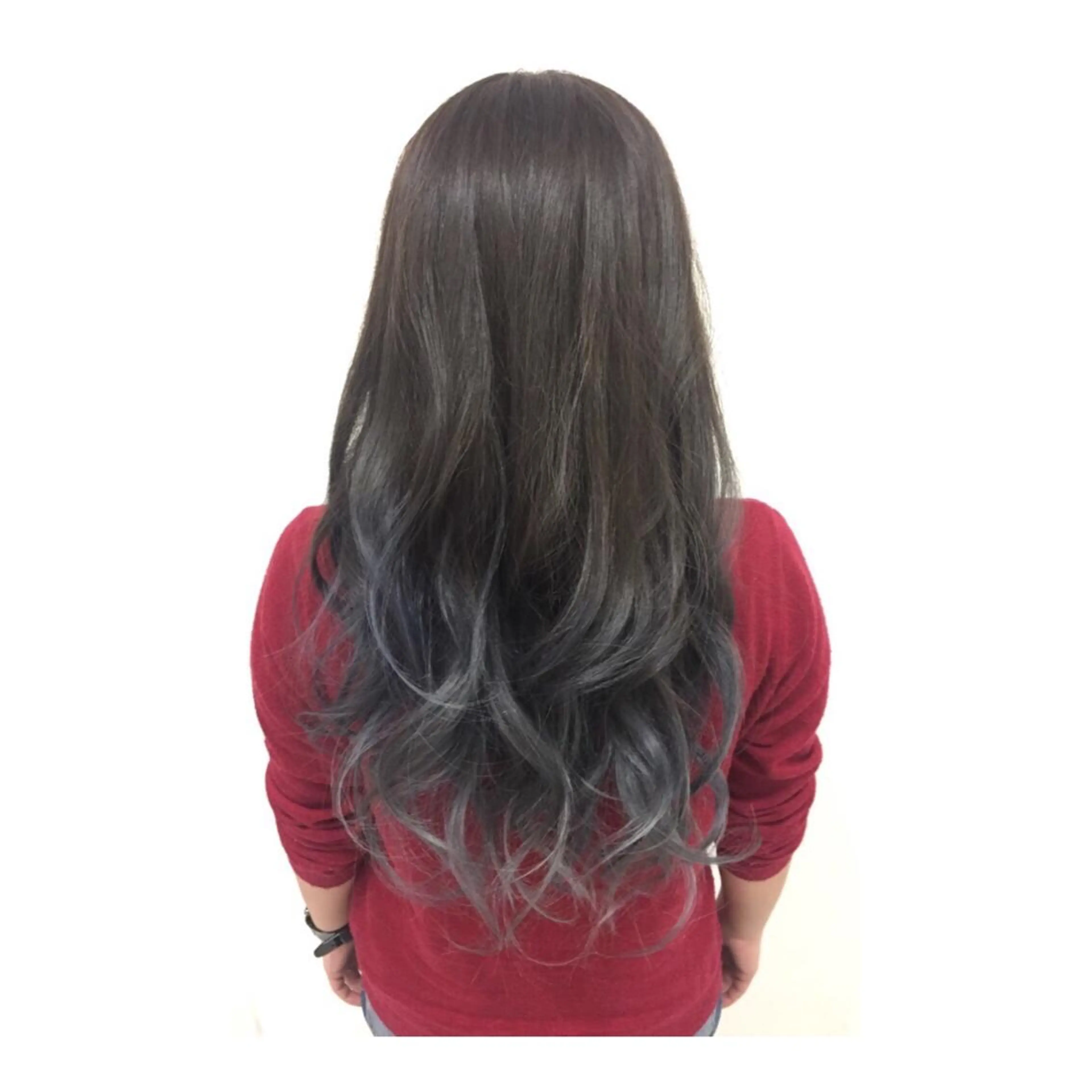 ロング カラー ブリーチ ブルーカラー ブルージュ グラデーションカラー グレージュ Cuon所属・✨ご新規様のみ✨ ウンノのヘアスタイル