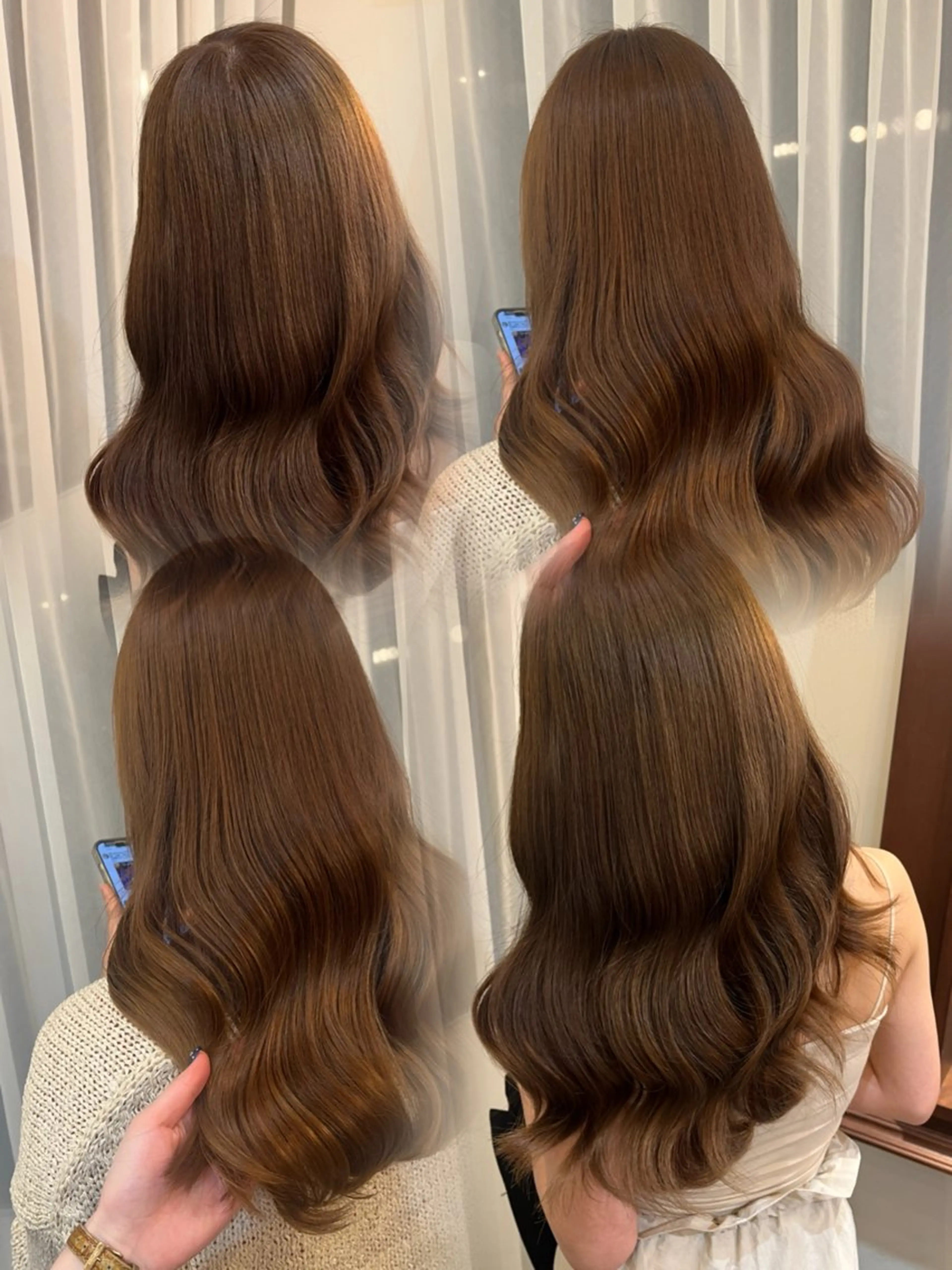 セミロング カラー ブラウンカラー キャラメルブラウン ROVER所属・美咲🤎 /艶カラー /ハイライトカラーのヘアスタイル