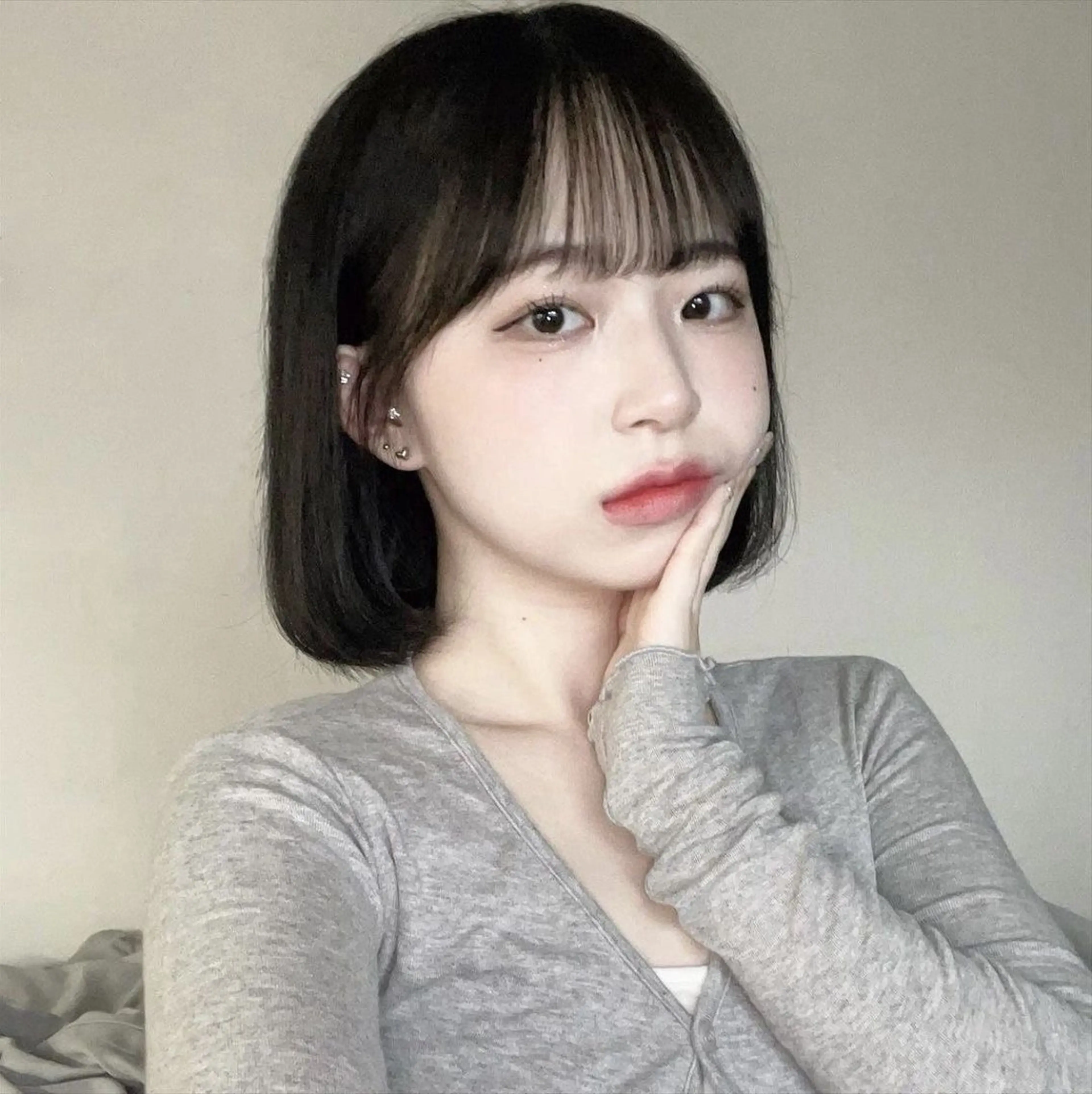 ショート カラー ヘアアレンジ カット ヘアカラー トリートメント ヘッドスパ ヘアセット ‎🤍韓国ボブ/ 縮毛矯正🪽‪ひかりのヘアスタイル