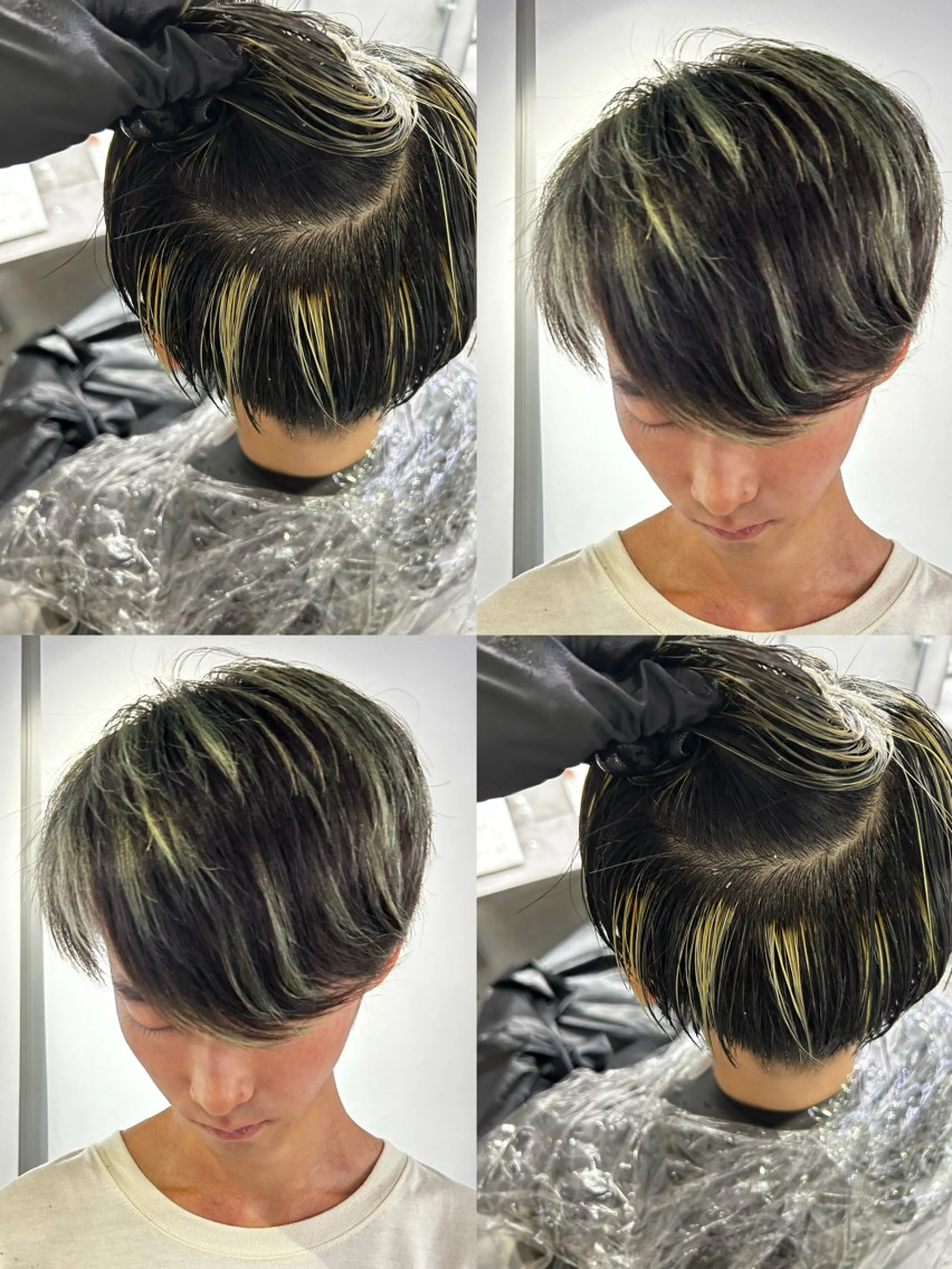 カラー メンズ メンズブリーチ メンズハイライト ブリーチ ハイライトカラー GATE.所属・🫧うる艶color 🩵綾🌙のヘアスタイル