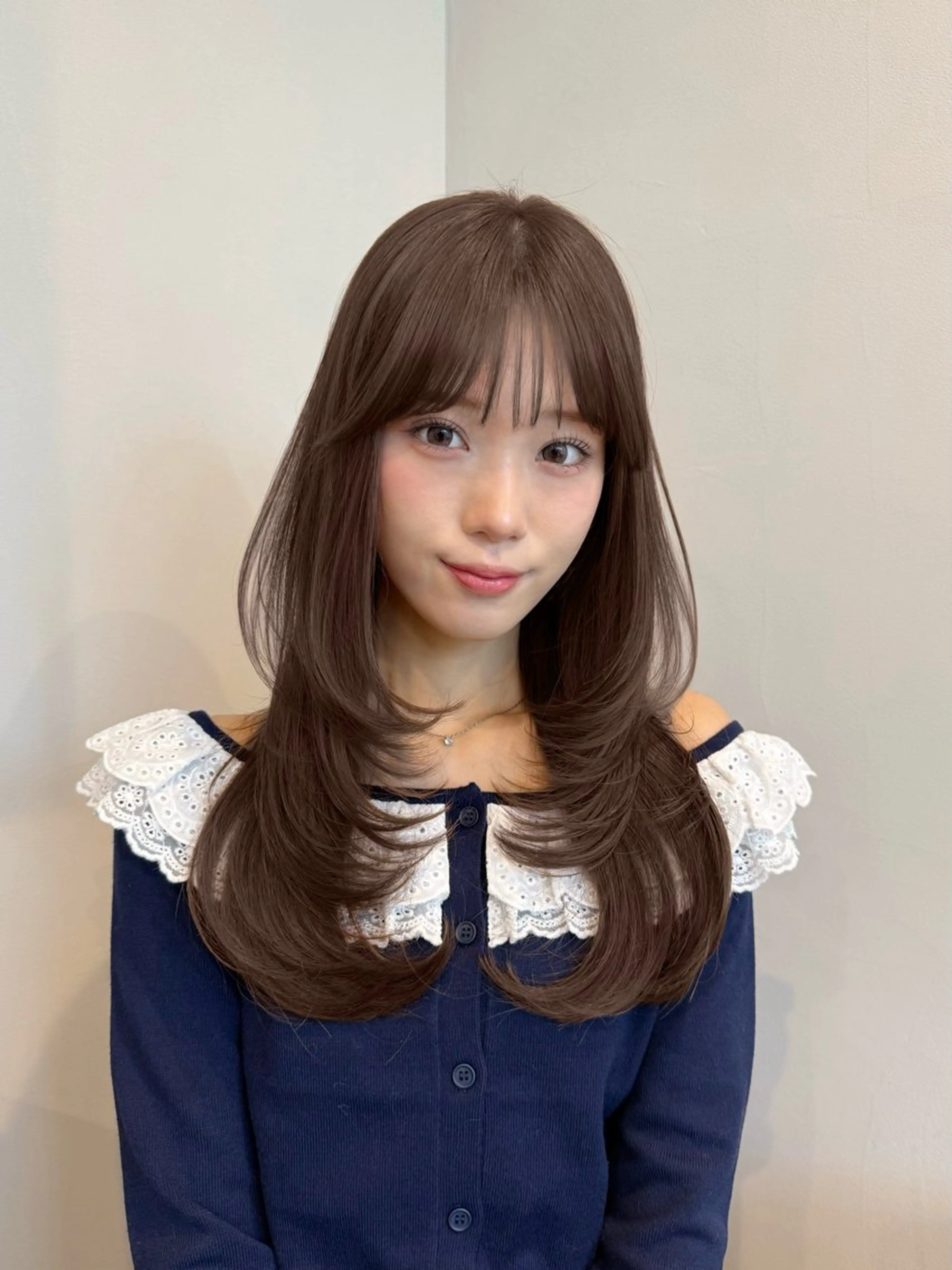 セミロング 似合わせカット トリートメント sora/レイヤー/ 透明感カラー🎀のヘアスタイル