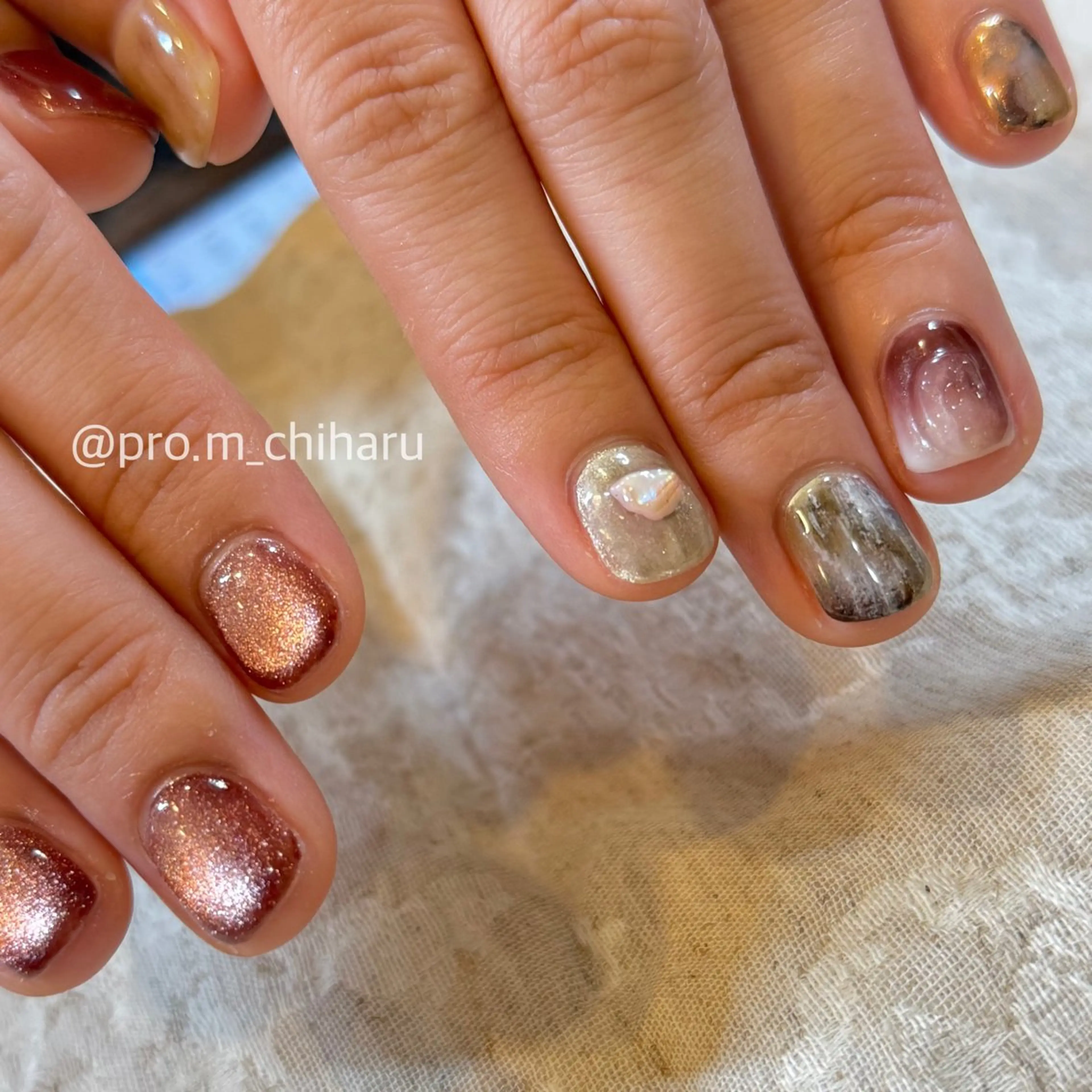 ネイル マグネットネイル ハンドネイル pro.M chiharuのネイルデザイン