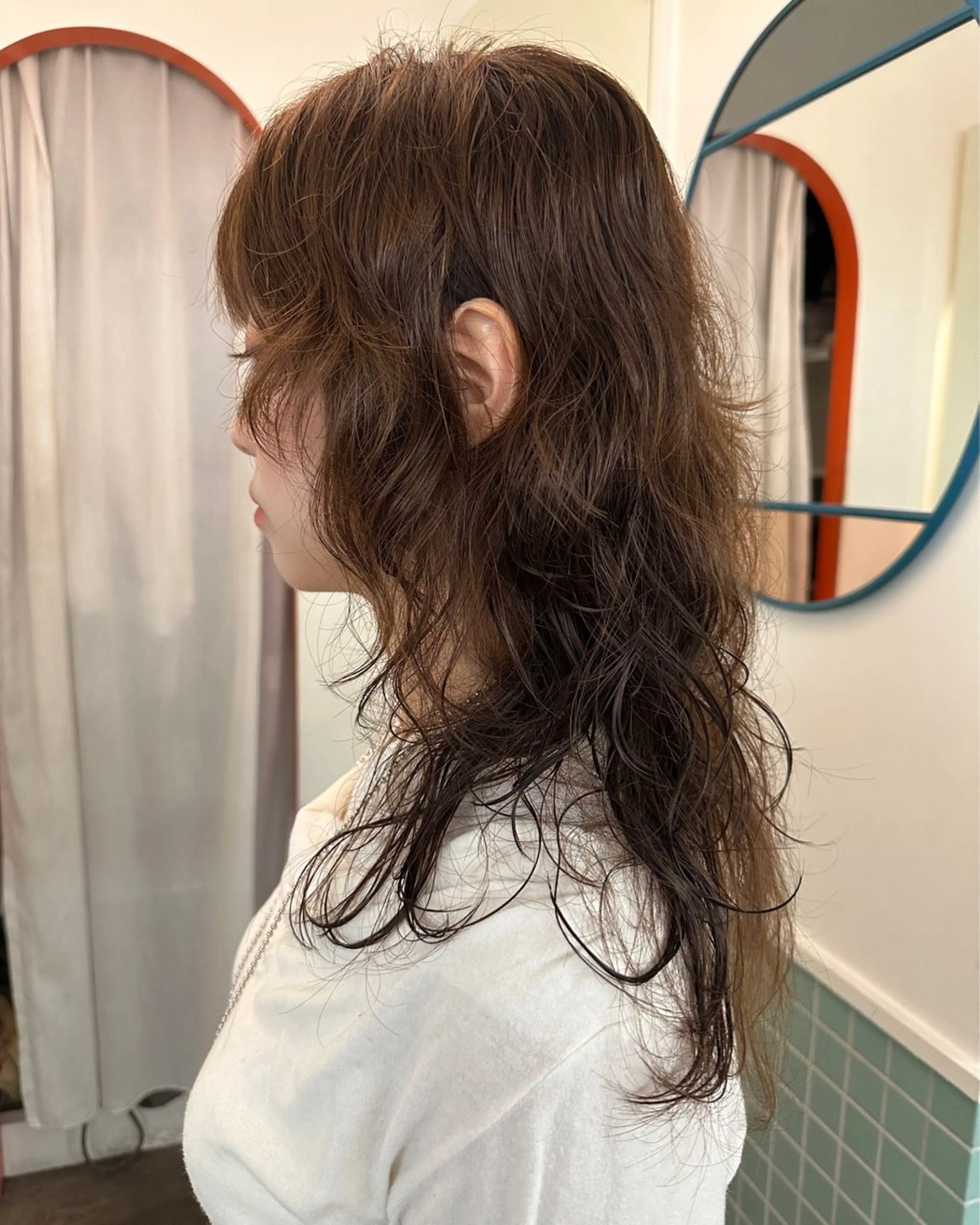 ロング カラー パーマ カット ヘアカラー パーマ ボブ/レイヤー/ケア パーマ/リュウタのヘアスタイル