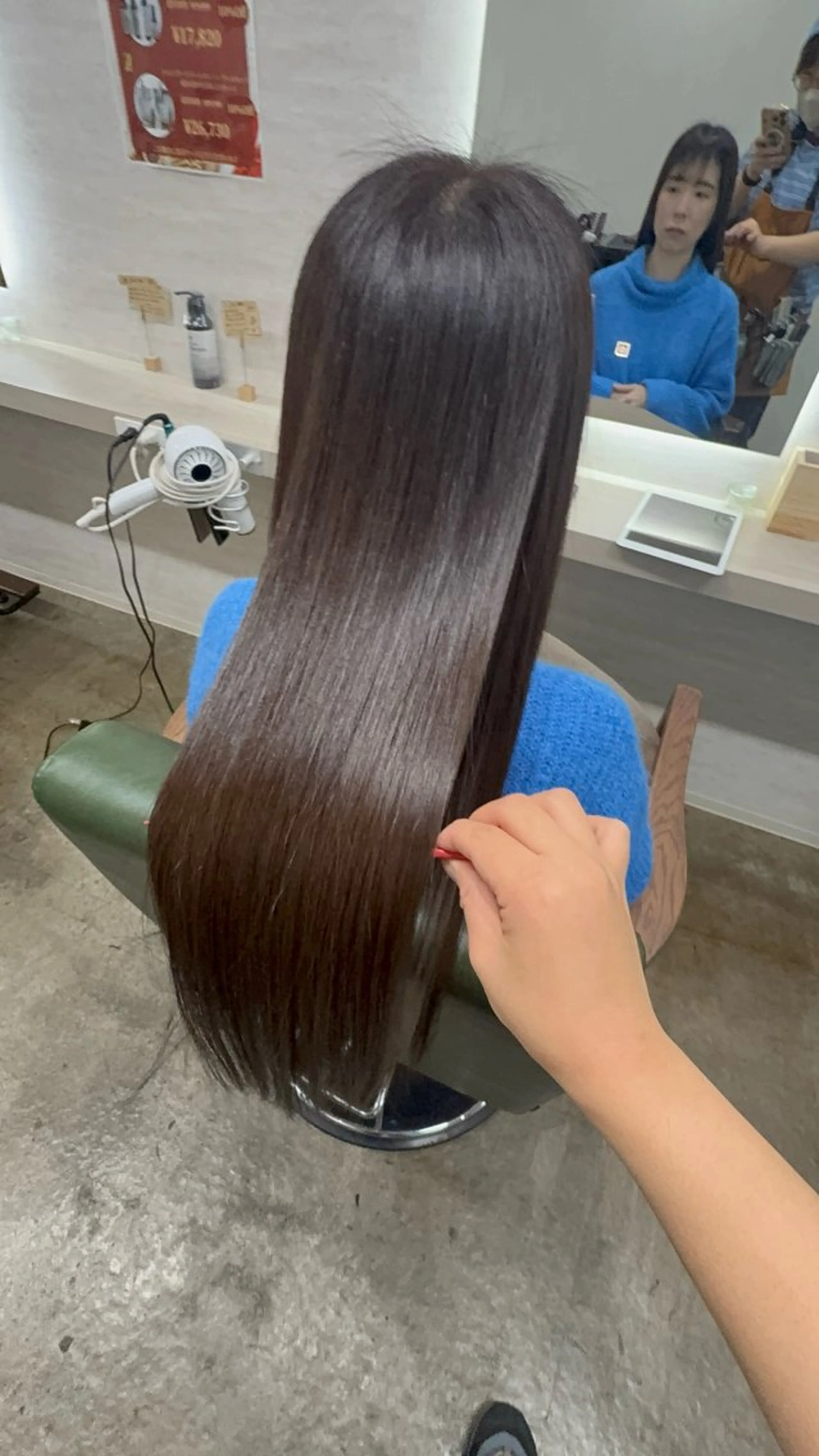 セミロング セミロングパーマ 髪質改善 縮毛矯正 トリートメント 酸性ストレート 縮毛矯正 🕊髪質改善縮毛矯正 /艶髪/関内🕊あべのヘアスタイル