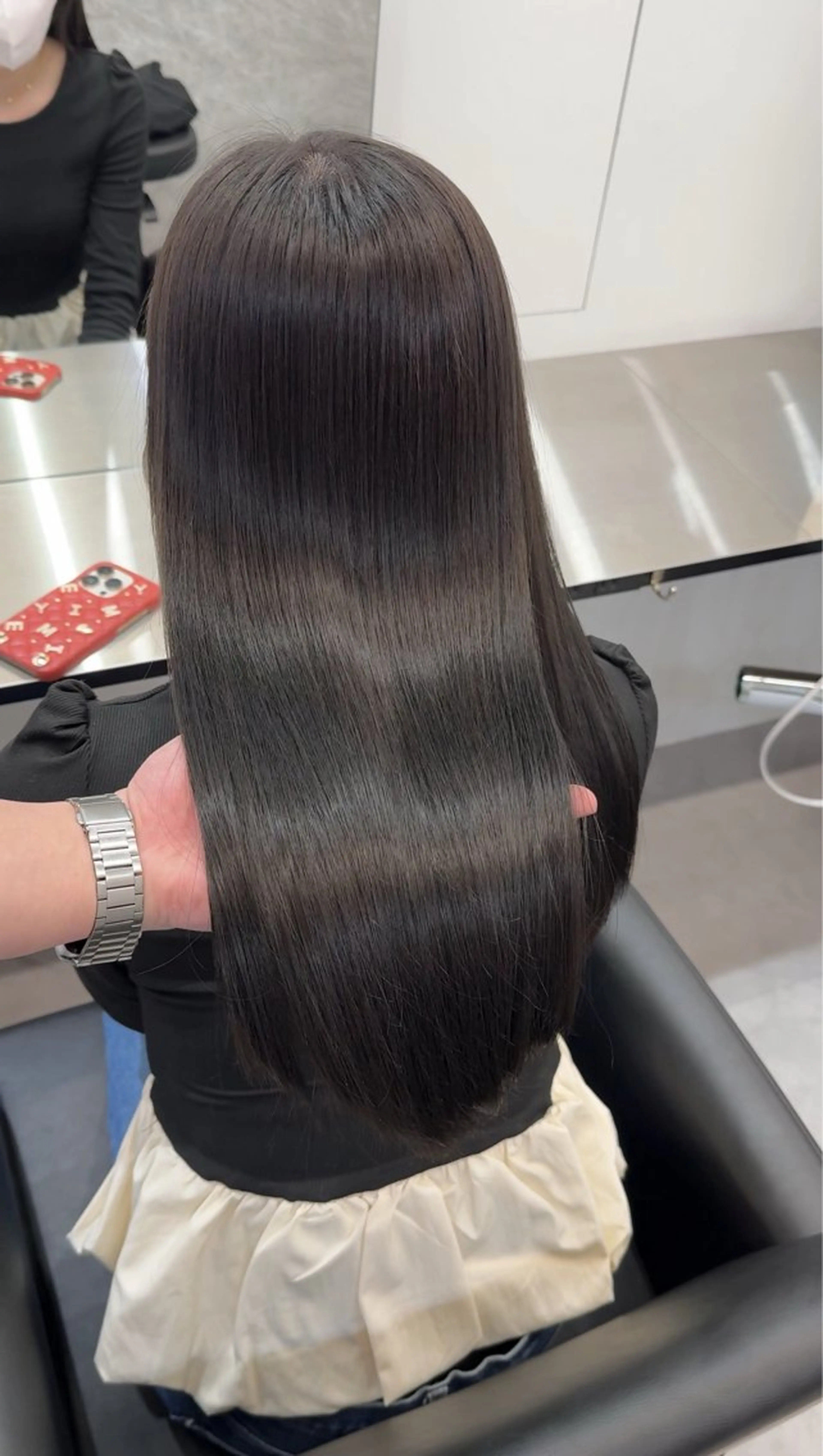 ロング ケアカラー 髪質改善 縮毛矯正 トリートメント 酸性ストレート カット ヘアカラー 縮毛矯正 トリートメント 髪質改善×縮毛矯正 Core 片山健太のヘアスタイル