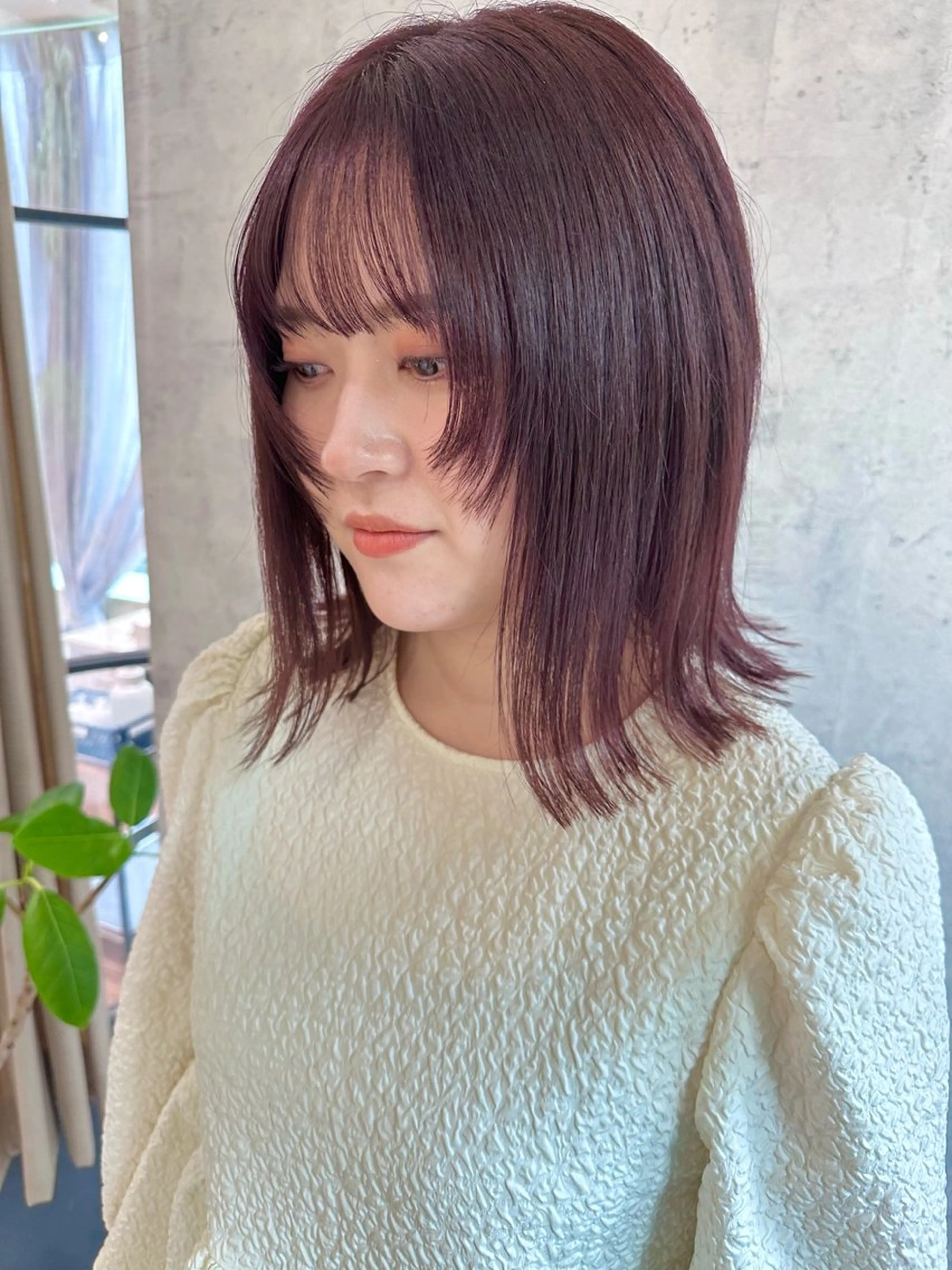 ミディアム レイヤーカット ヘアカラー yukie🌷 /暖色🍒梅田サロンのヘアスタイル