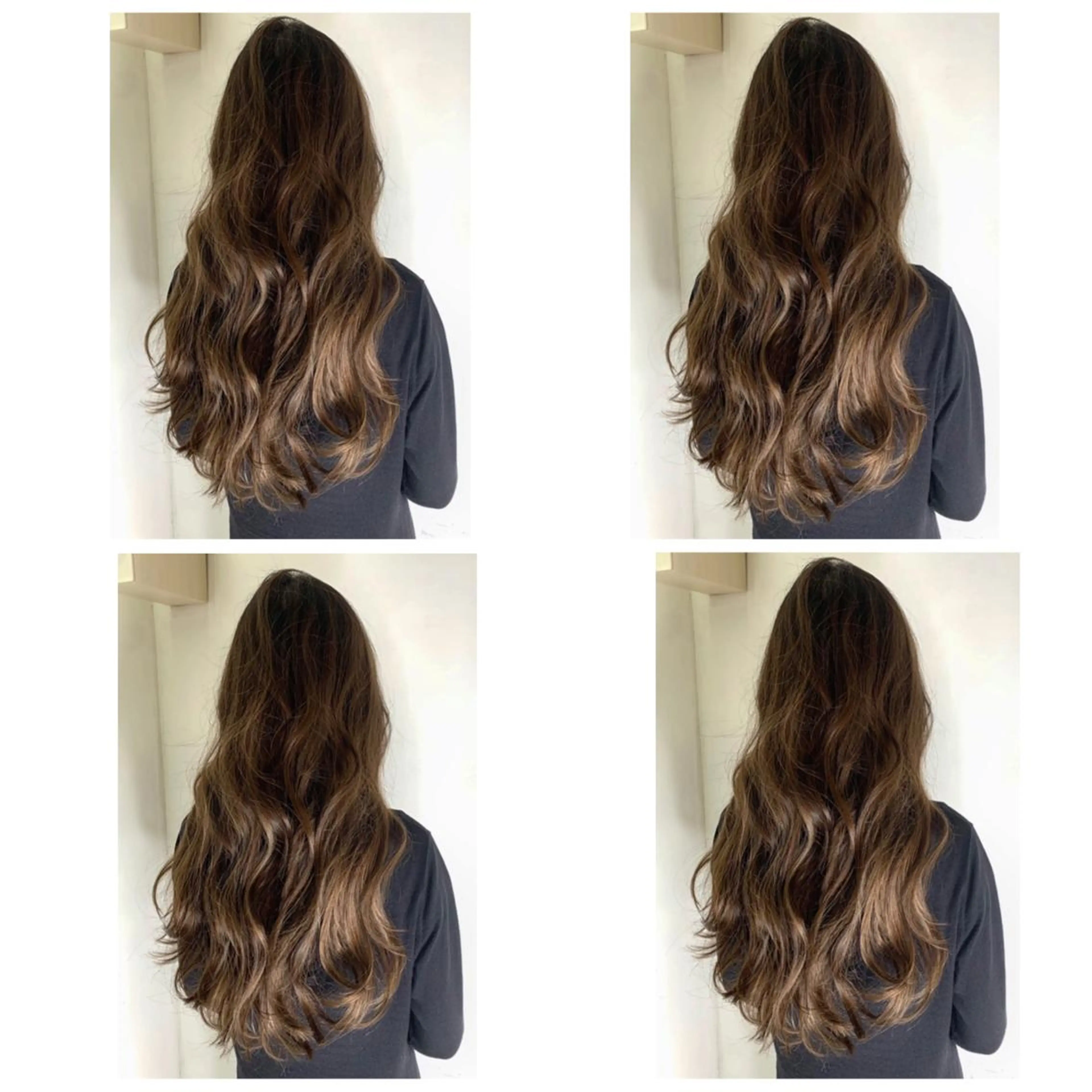 ロング カラー アッシュ バレイヤージュ ブリーチ デザインカラー グレージュ カット ヘアカラー 京都大人女性ショート 徒歩1分/秋山のヘアスタイル