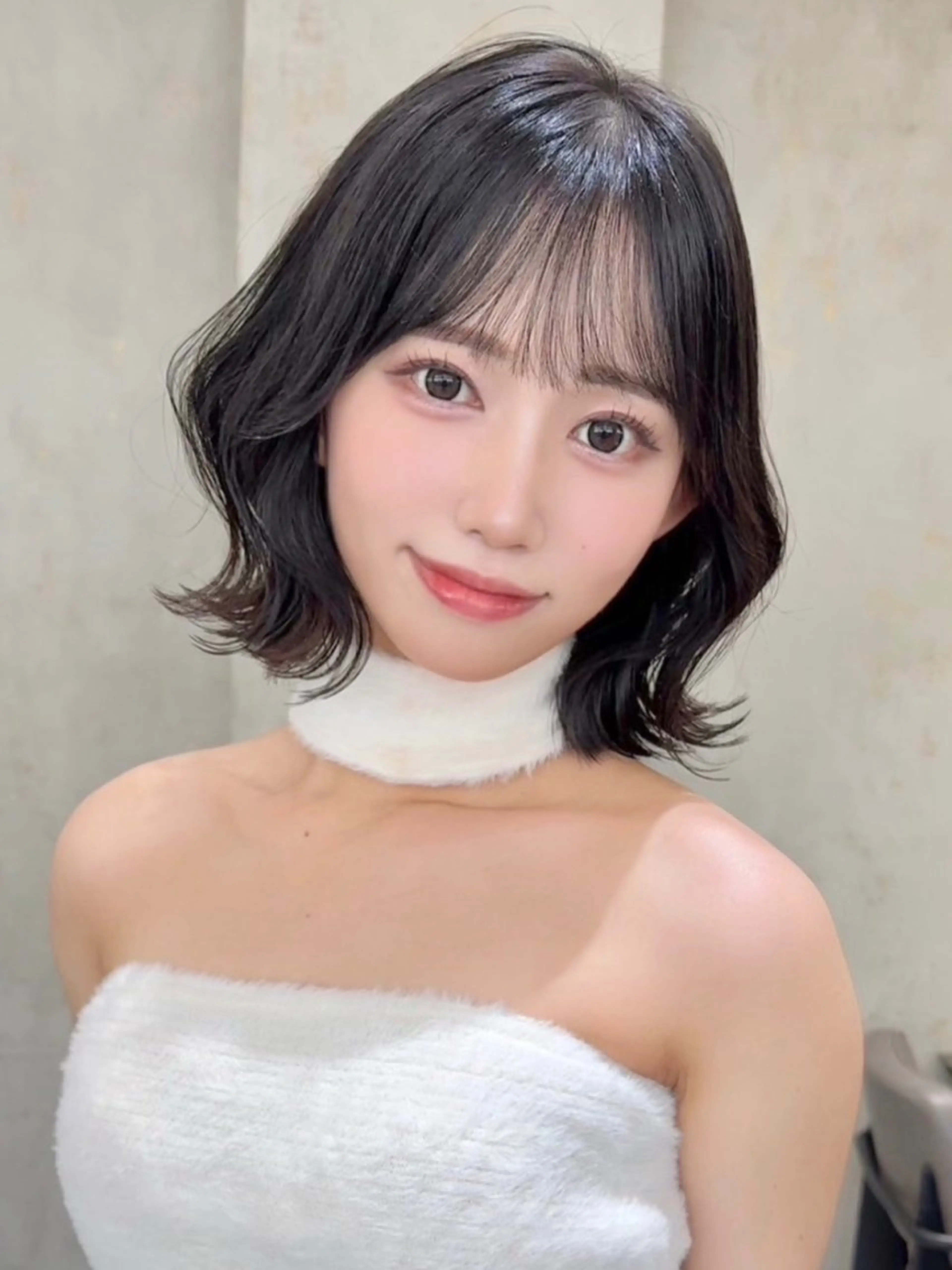 ショート カラー カット ヘアカラー トリートメント 莉乃/縮毛矯正/髪質 改善/艶カラーのヘアスタイル